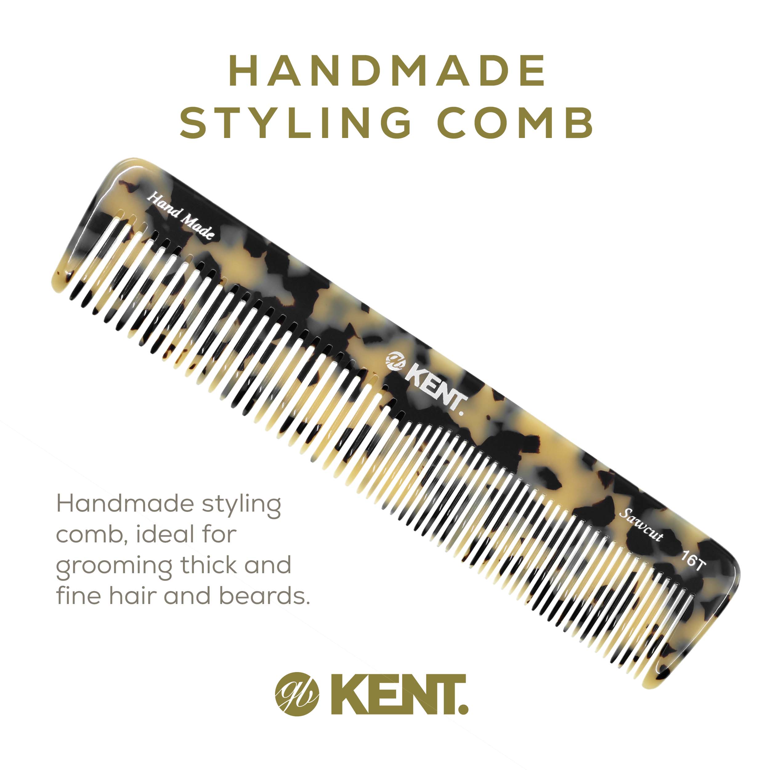 7.2" Handmade Fine and Wide Tooth Detangling Comb