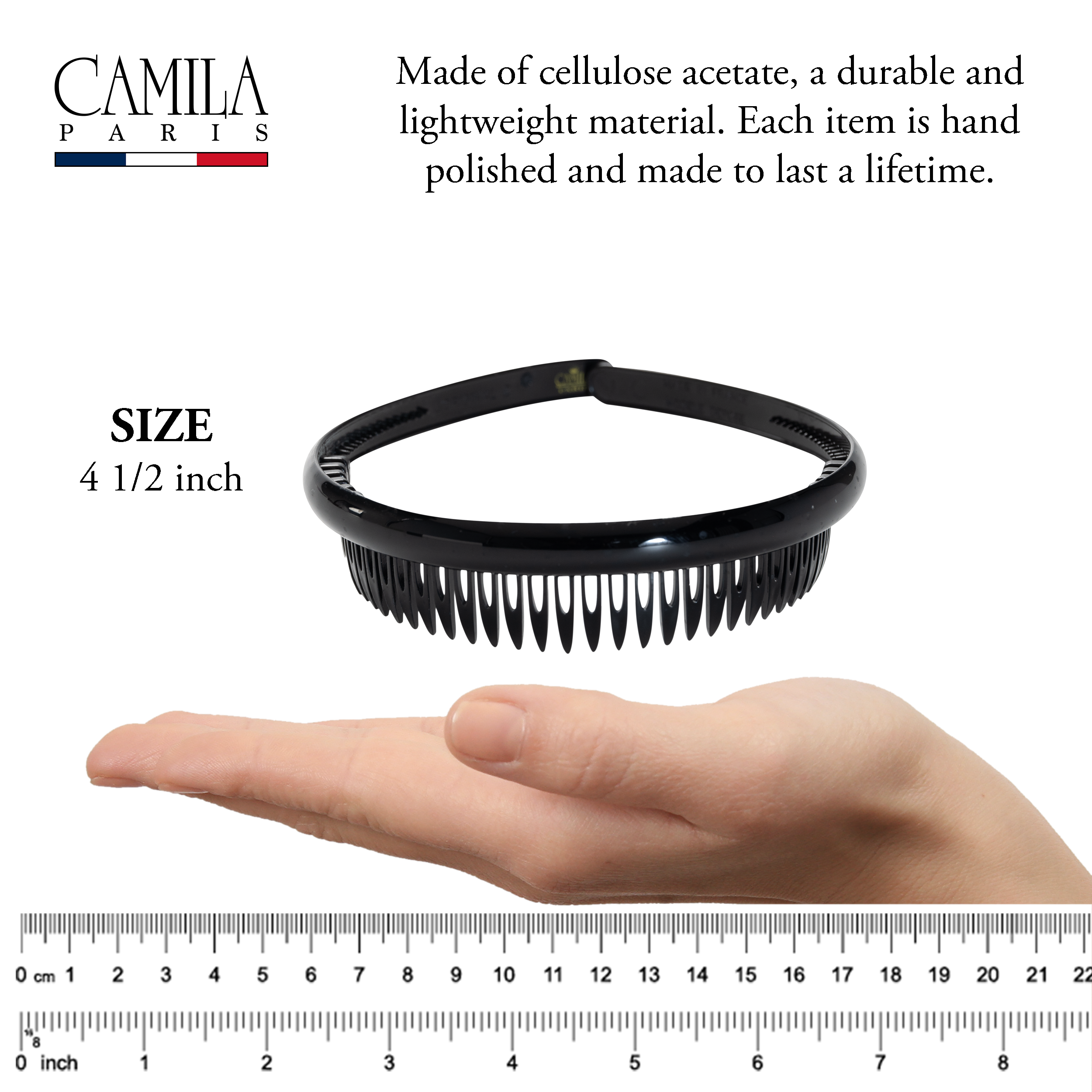 Camila Paris Headband Tooth Comb Flexible