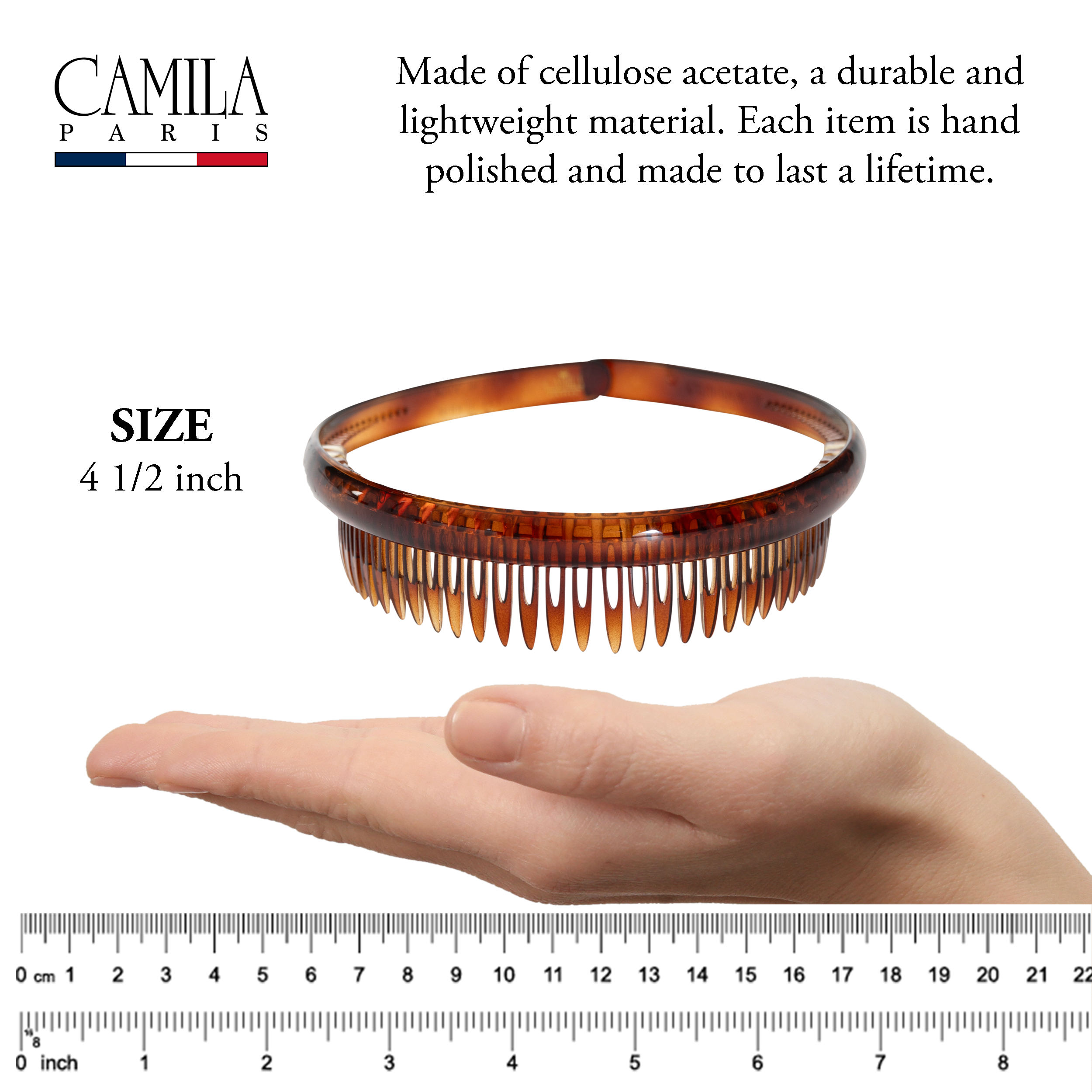 Camila Paris Headband Tooth Comb Flexible