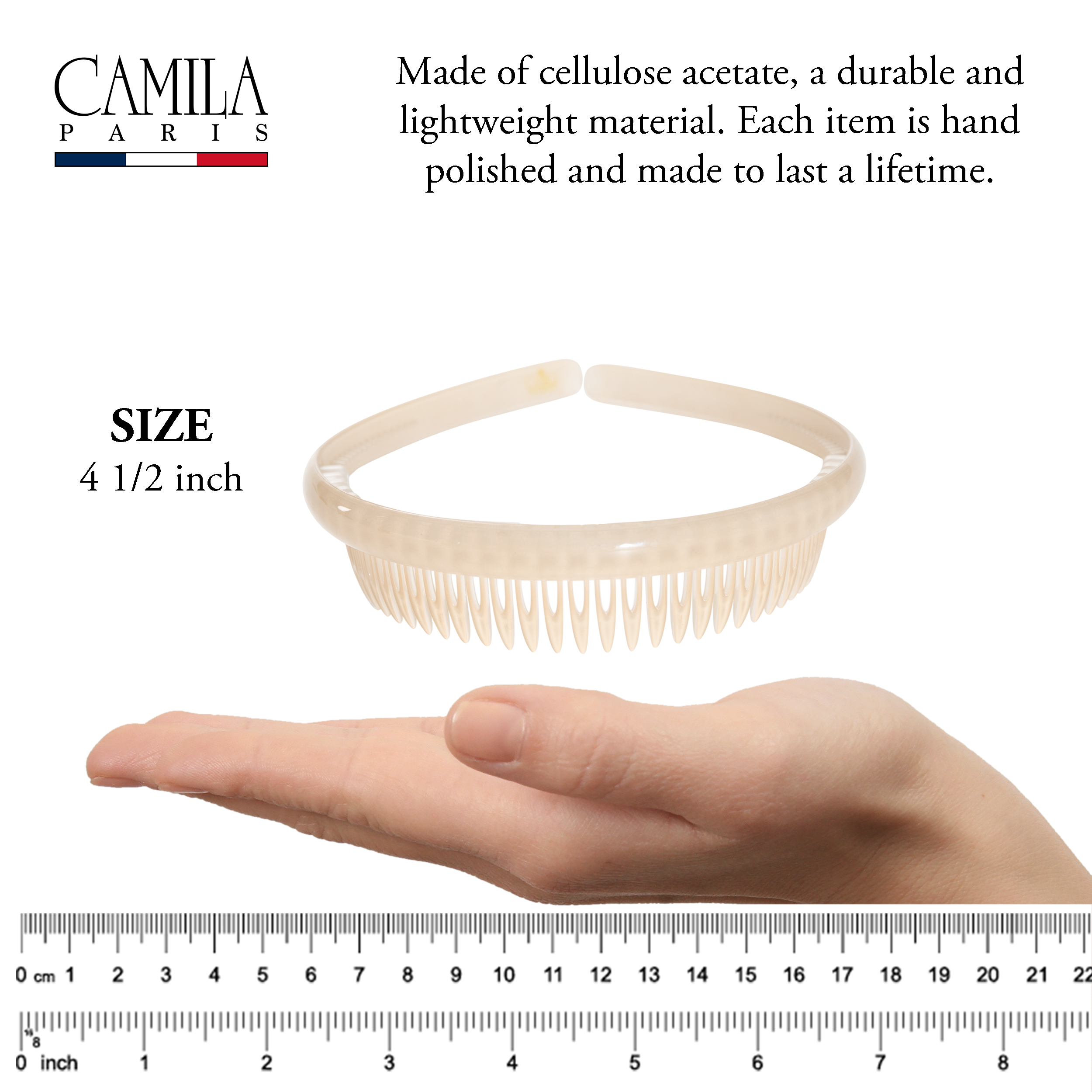 Camila Paris Headband Tooth Comb Flexible