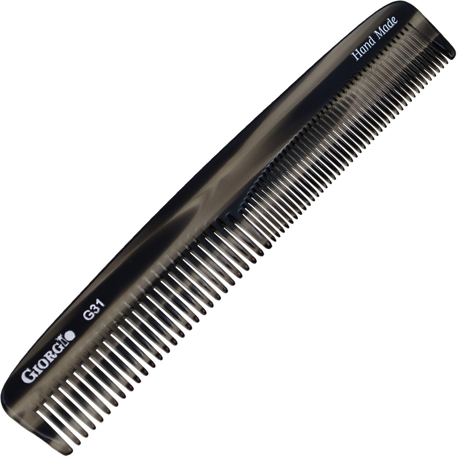 7" Handmade Fine and Wide Tooth Tapered Dressing Comb