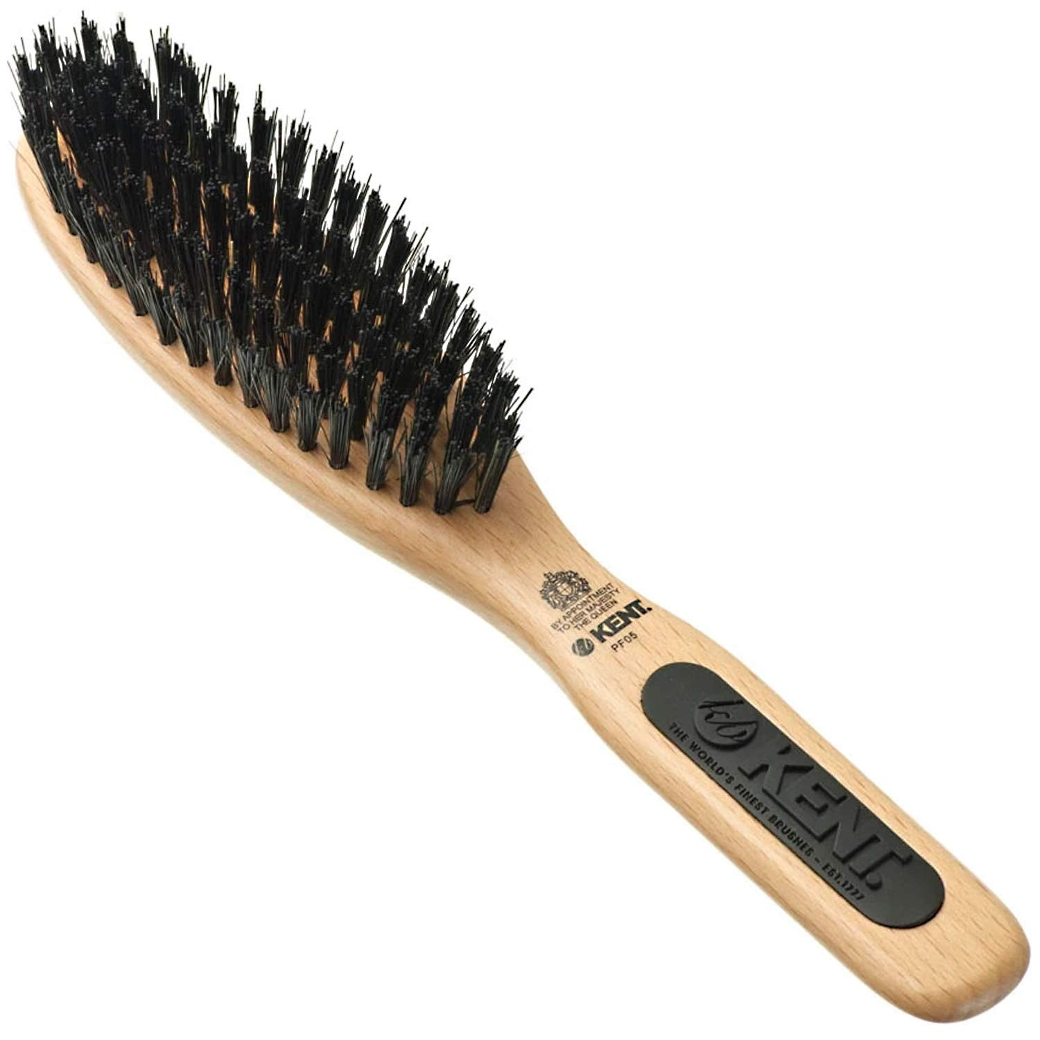 Black Boar Bristle Narrow Grooming Hair Brush