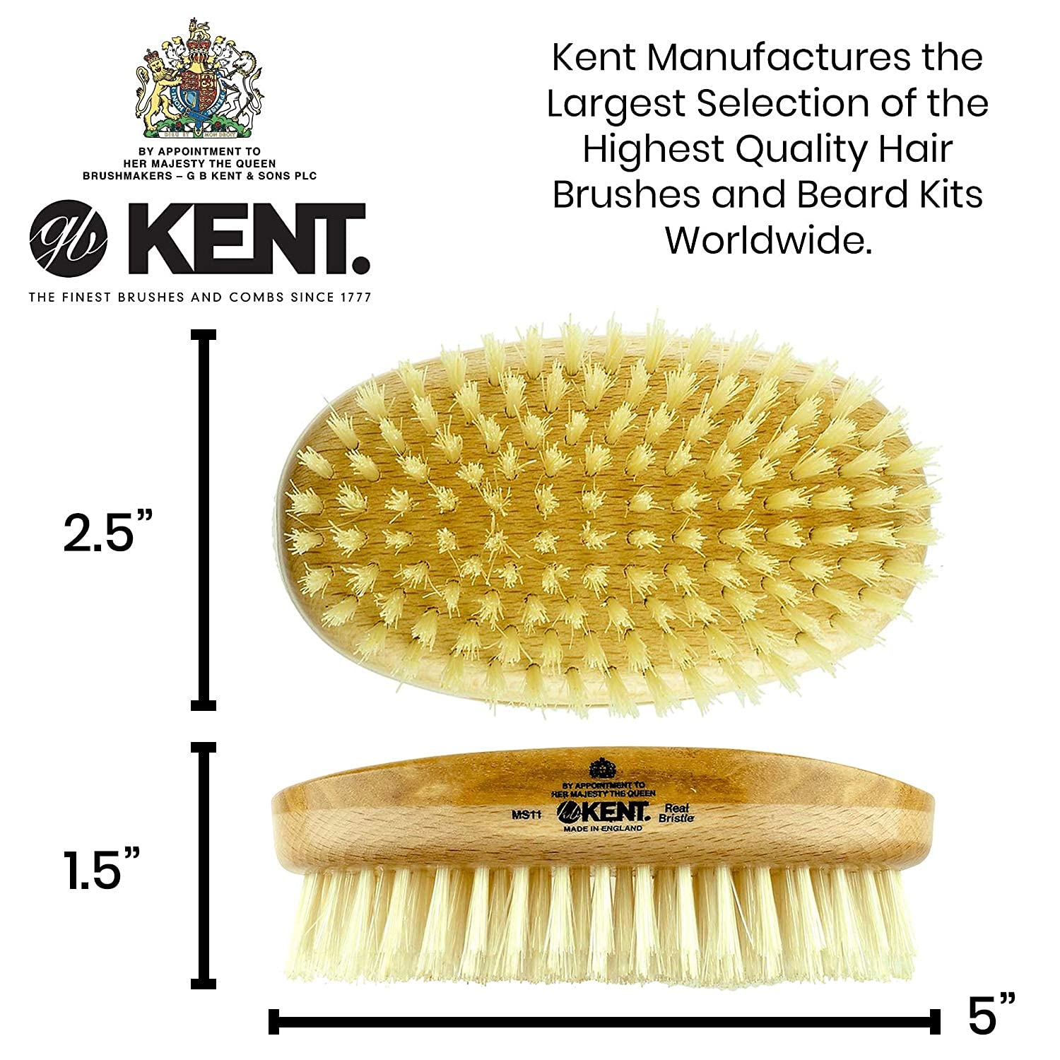 Kent MS11 Military Oval Brush