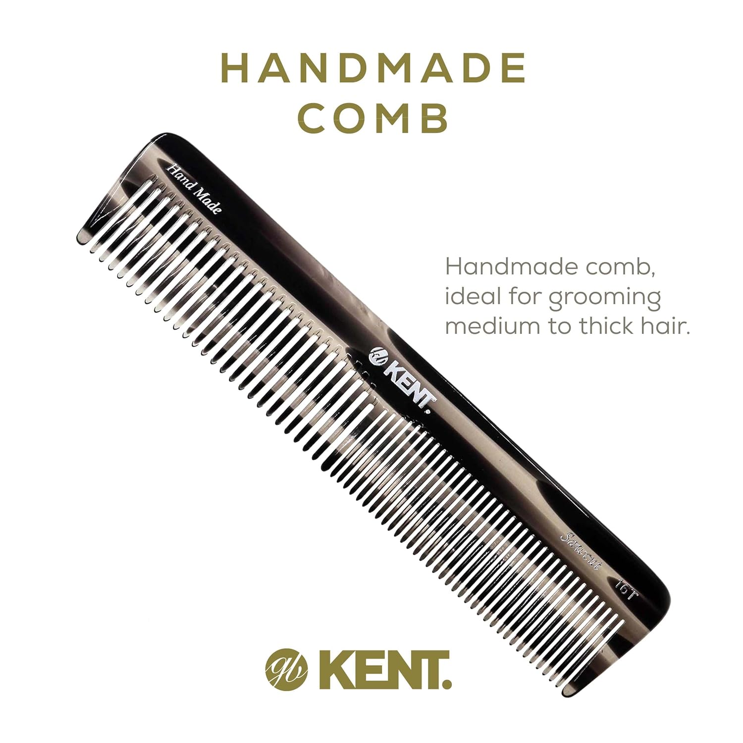 7.2" Handmade Fine and Wide Tooth Detangling Comb