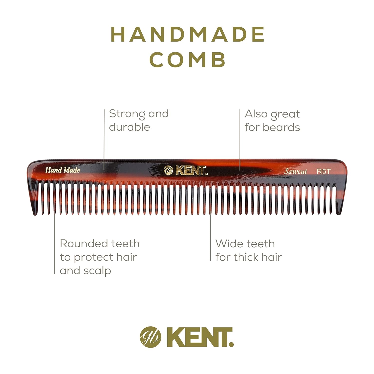 6.7" Limited Edition Handmade Wide Tooth Detangling Comb