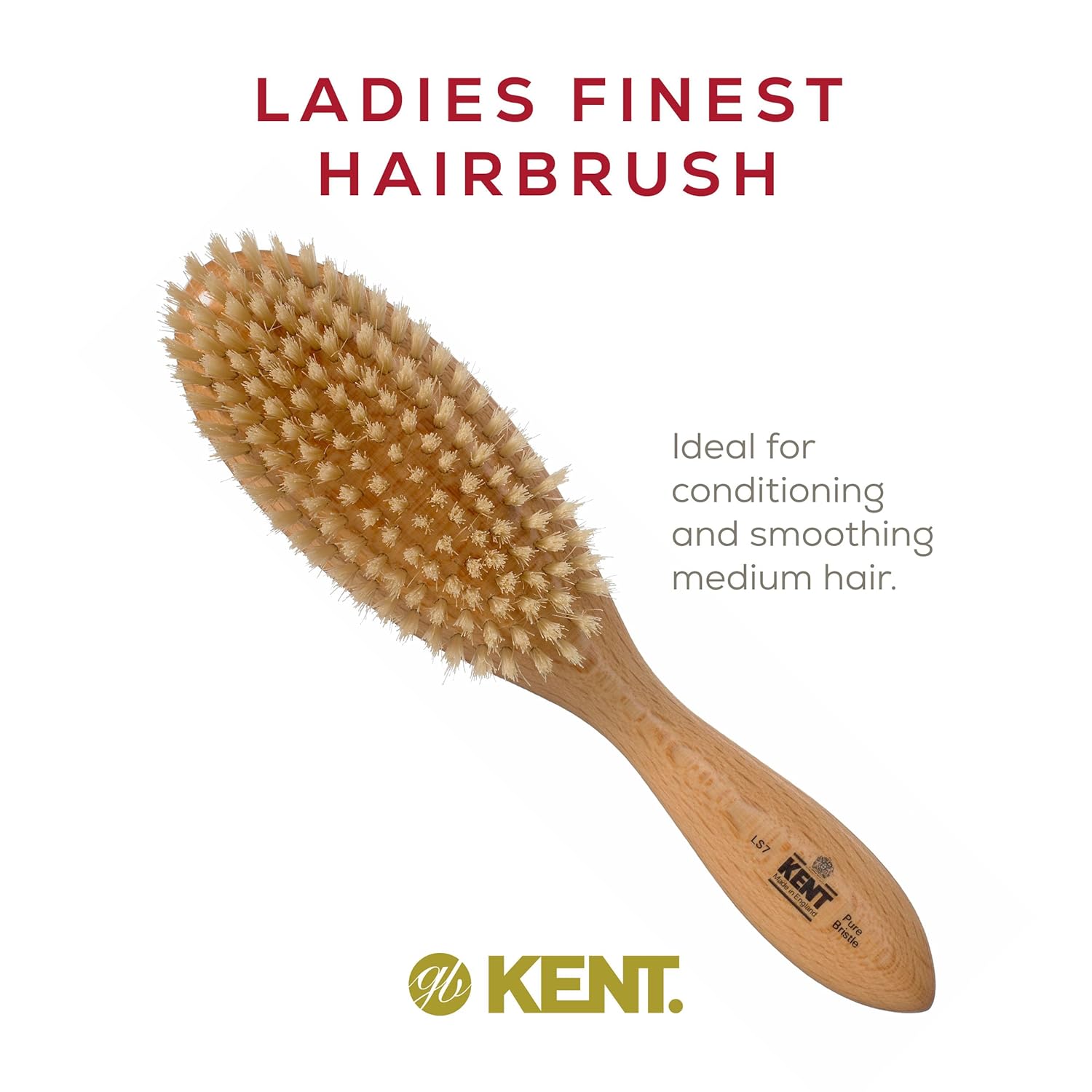 Kent LS7 Natural Bristle Brush