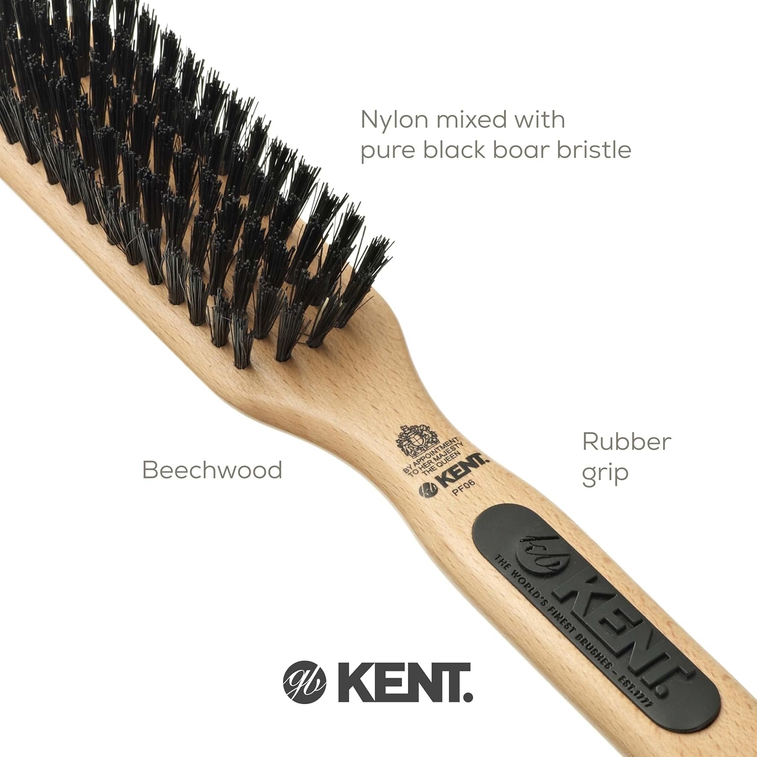 "Perfect For" Boar Bristle and Nylon Bristle Narrow Smoothing Hair Brush