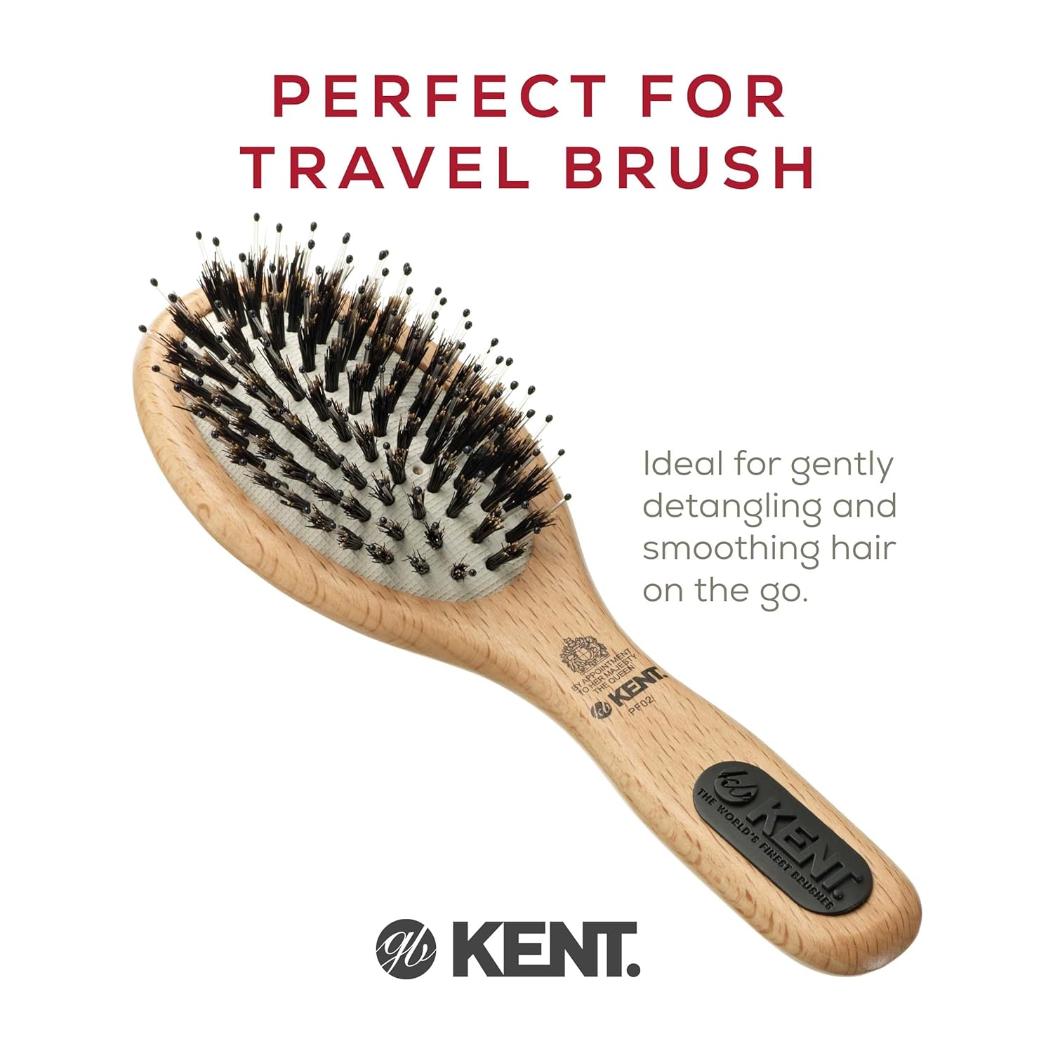 "Perfect For" Nylon Bristle and Boar Bristle Travel Size Smoothing Hair Brush