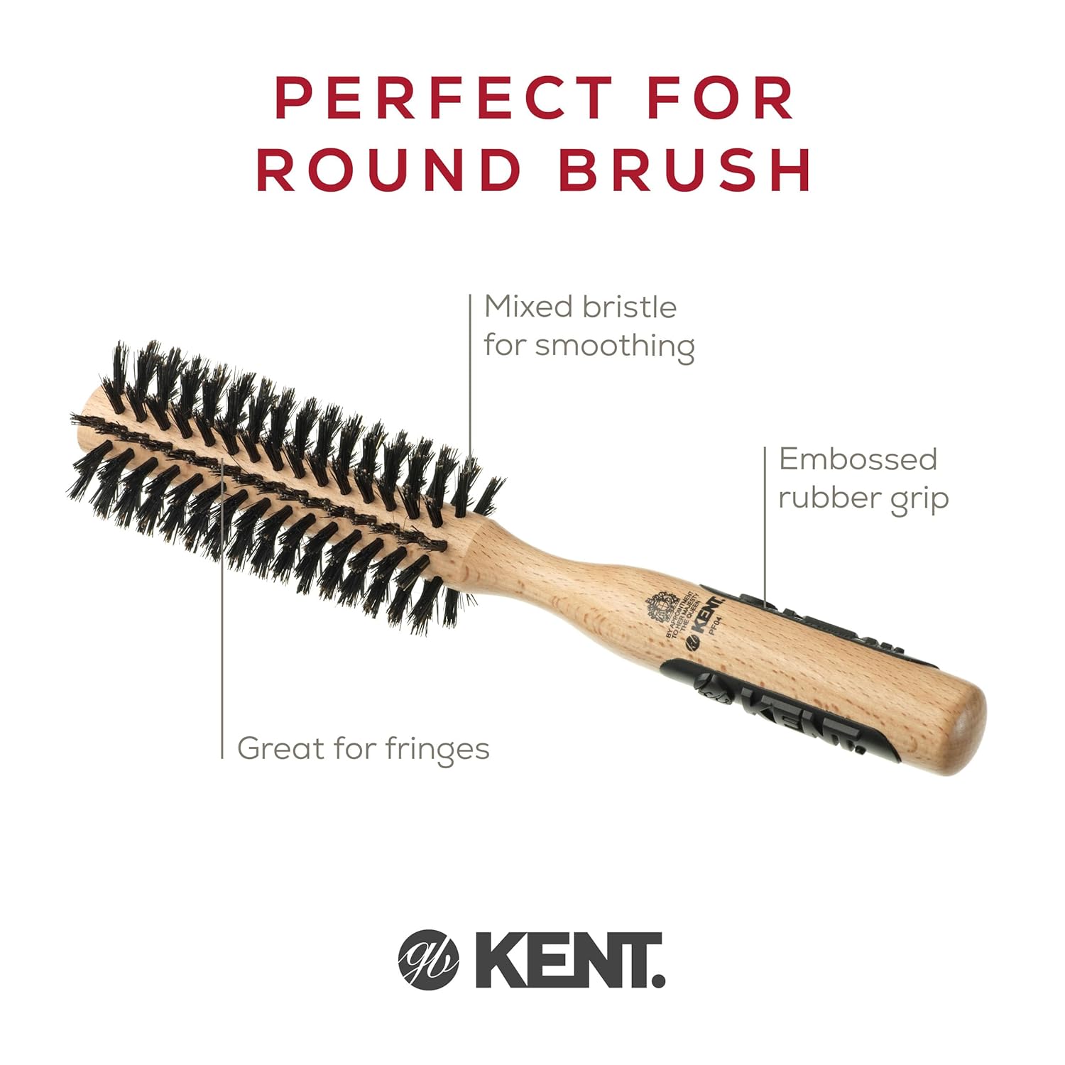 Boar Bristle and Nylon Bristle Round Hair Brush