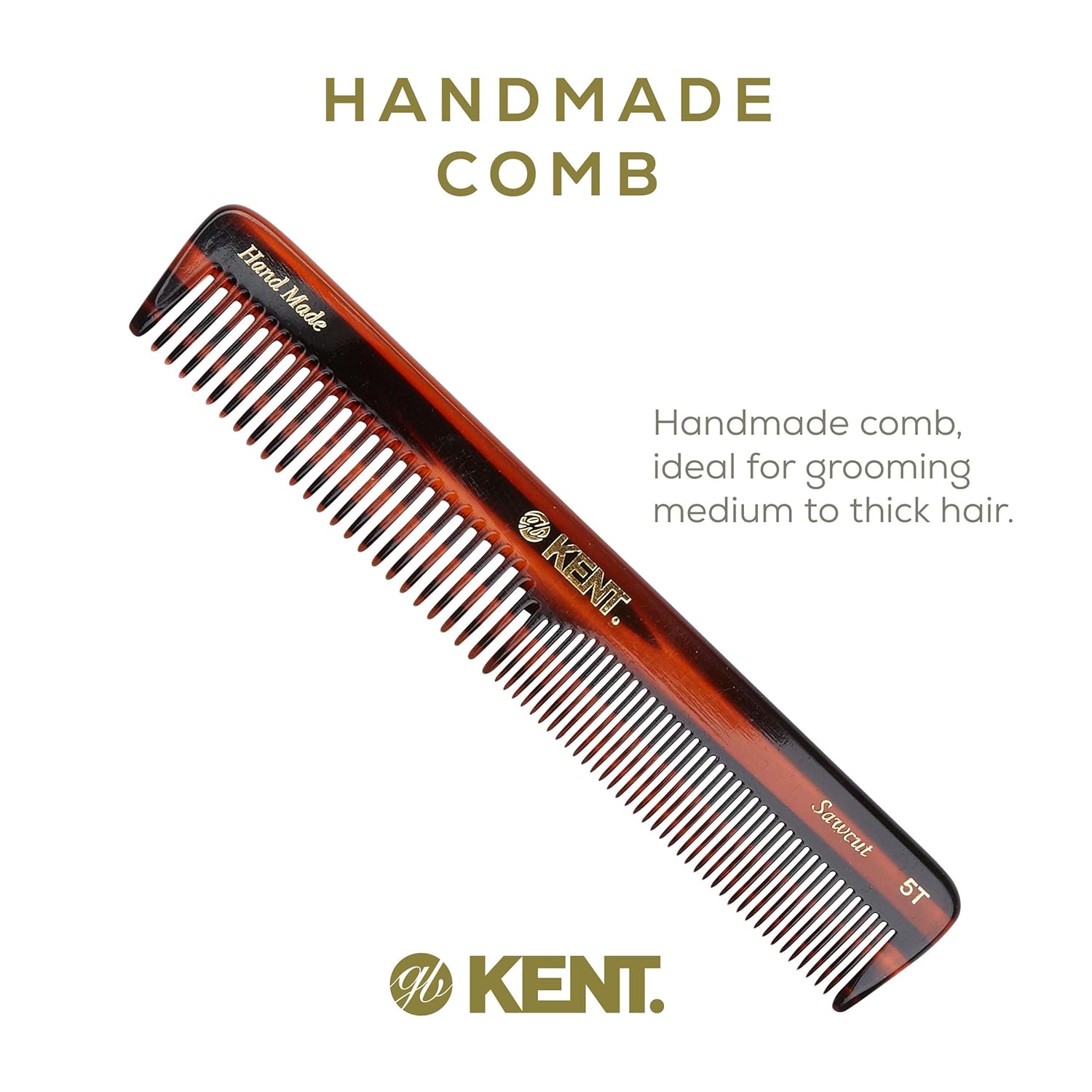 6.6" Handmade Fine and Wide Tooth Dressing Comb