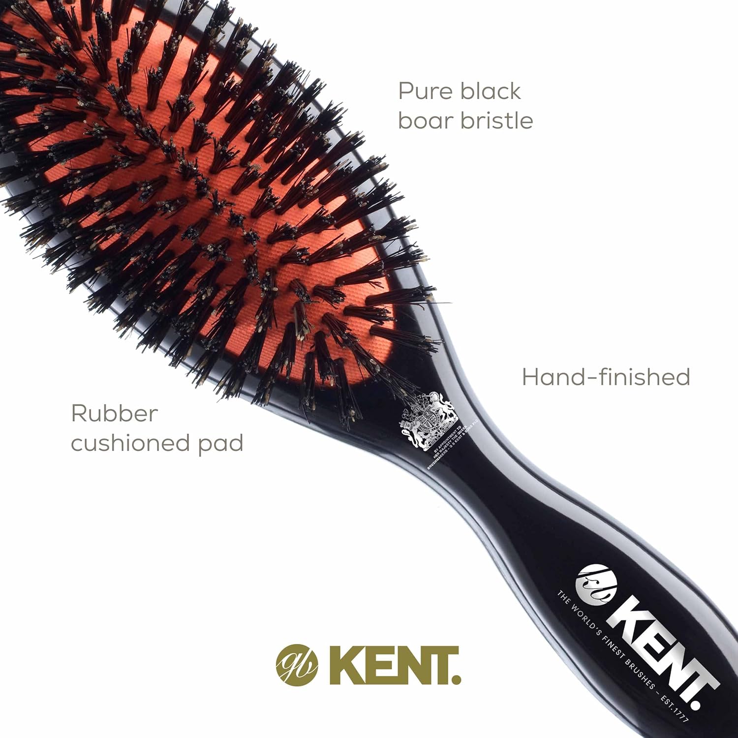 Classic Shine Black Boar Bristle Oval Hair Brush