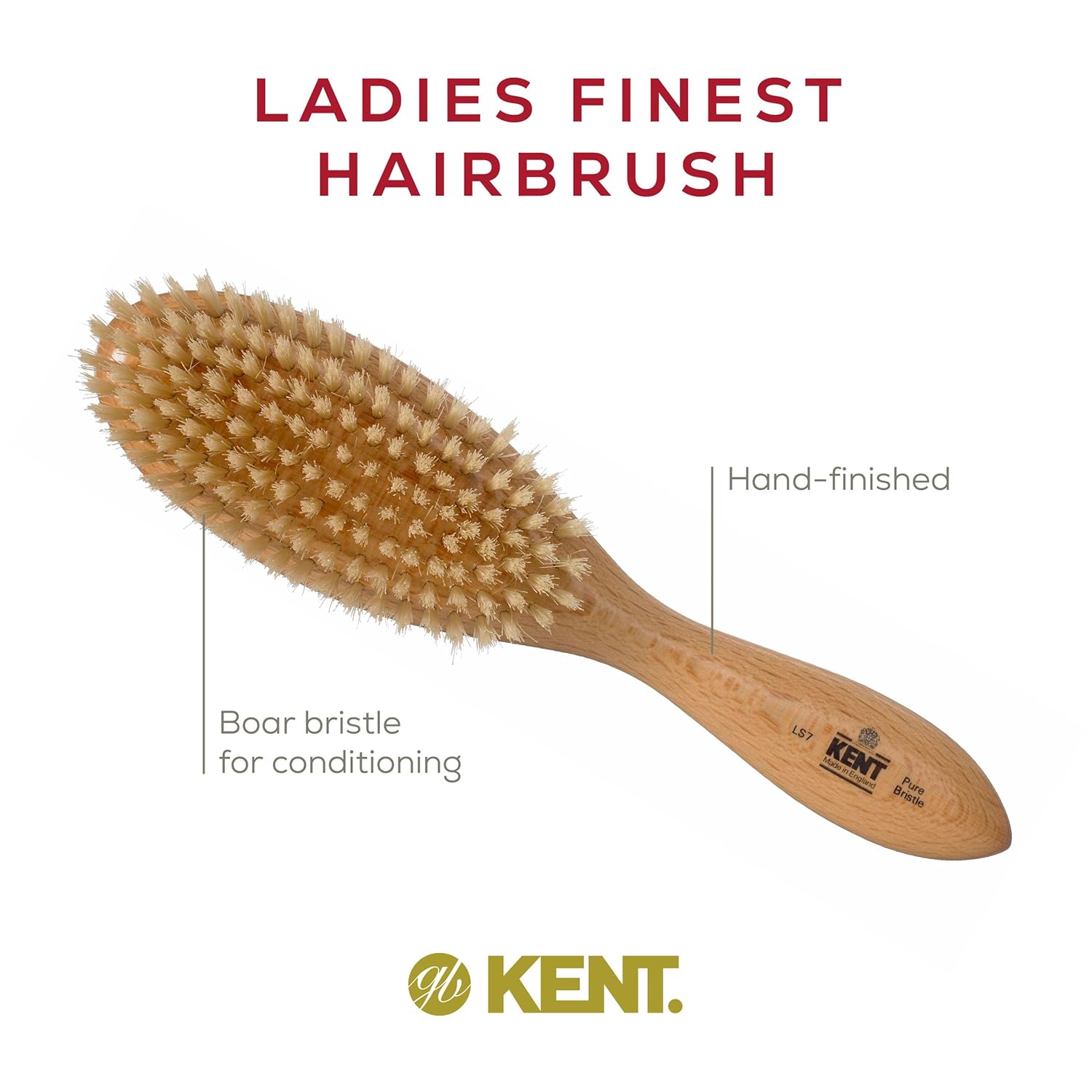 Kent LS7 Natural Bristle Brush