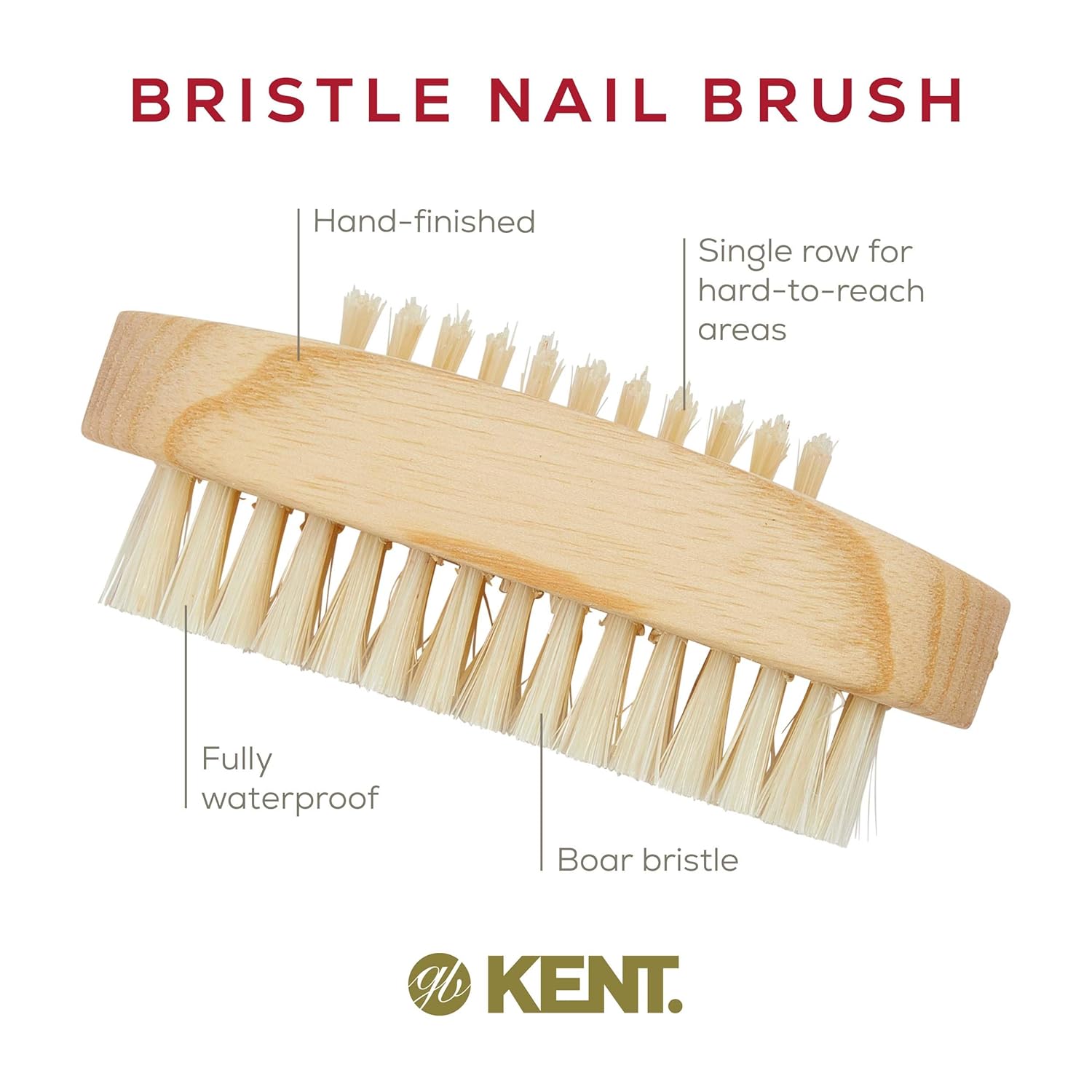 Natural Bristle Double Sided Nail Brush