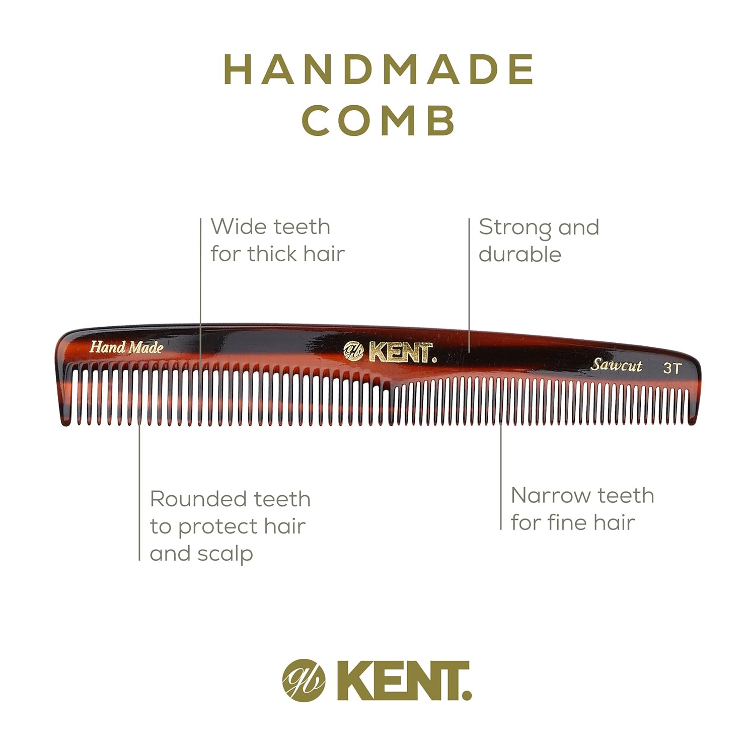 Kent 3T Mixed Tooth Dressing Comb