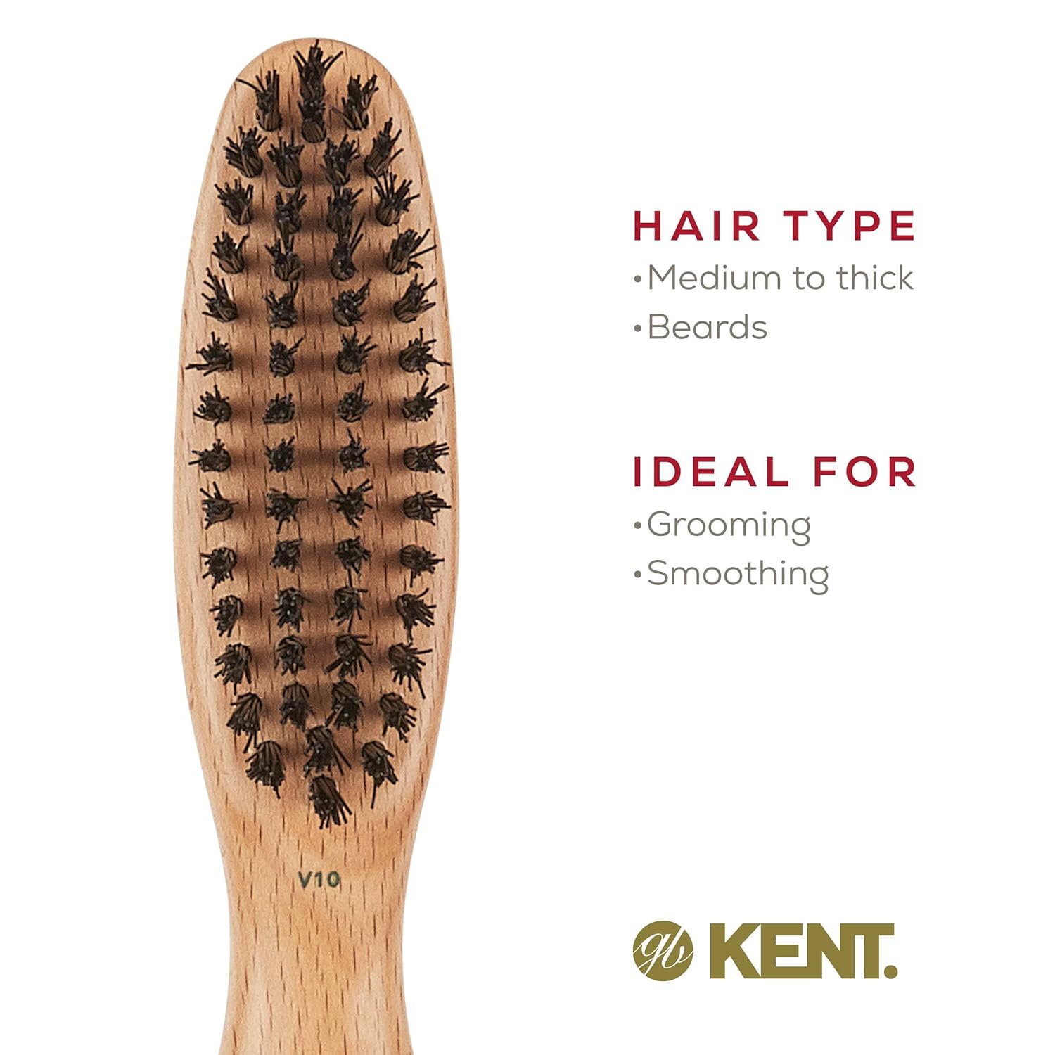 Vegan "Boar" Bristle Hair Brush and Beard Brush for Men