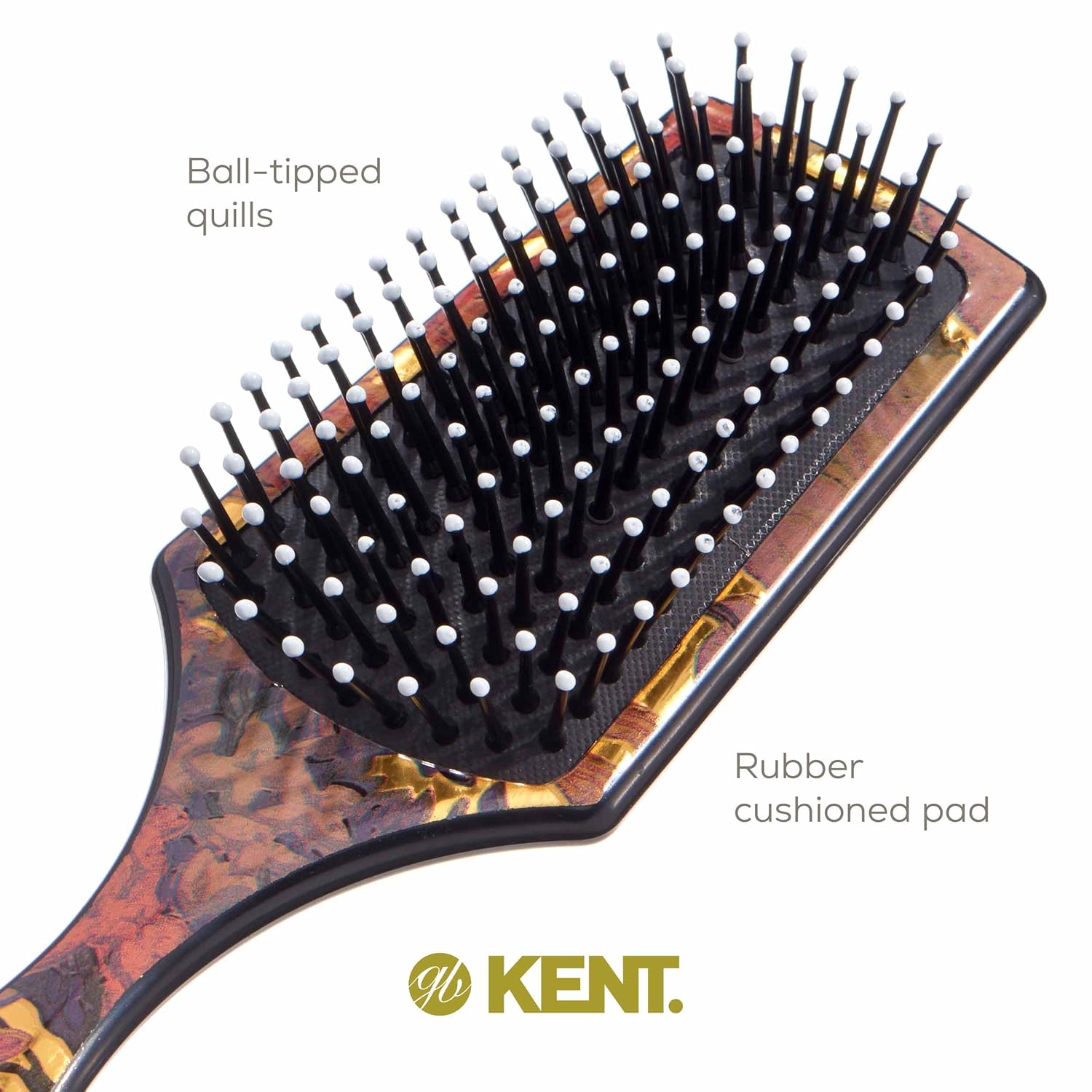 Floral Small Paddle Hair Brush