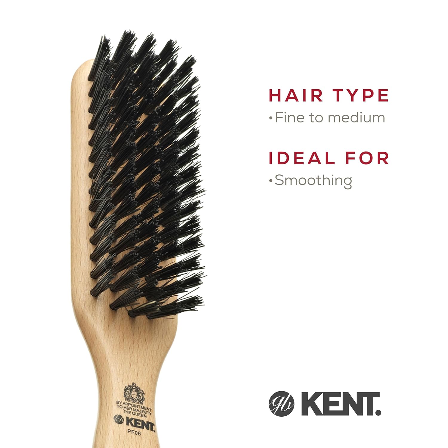 "Perfect For" Boar Bristle and Nylon Bristle Narrow Smoothing Hair Brush