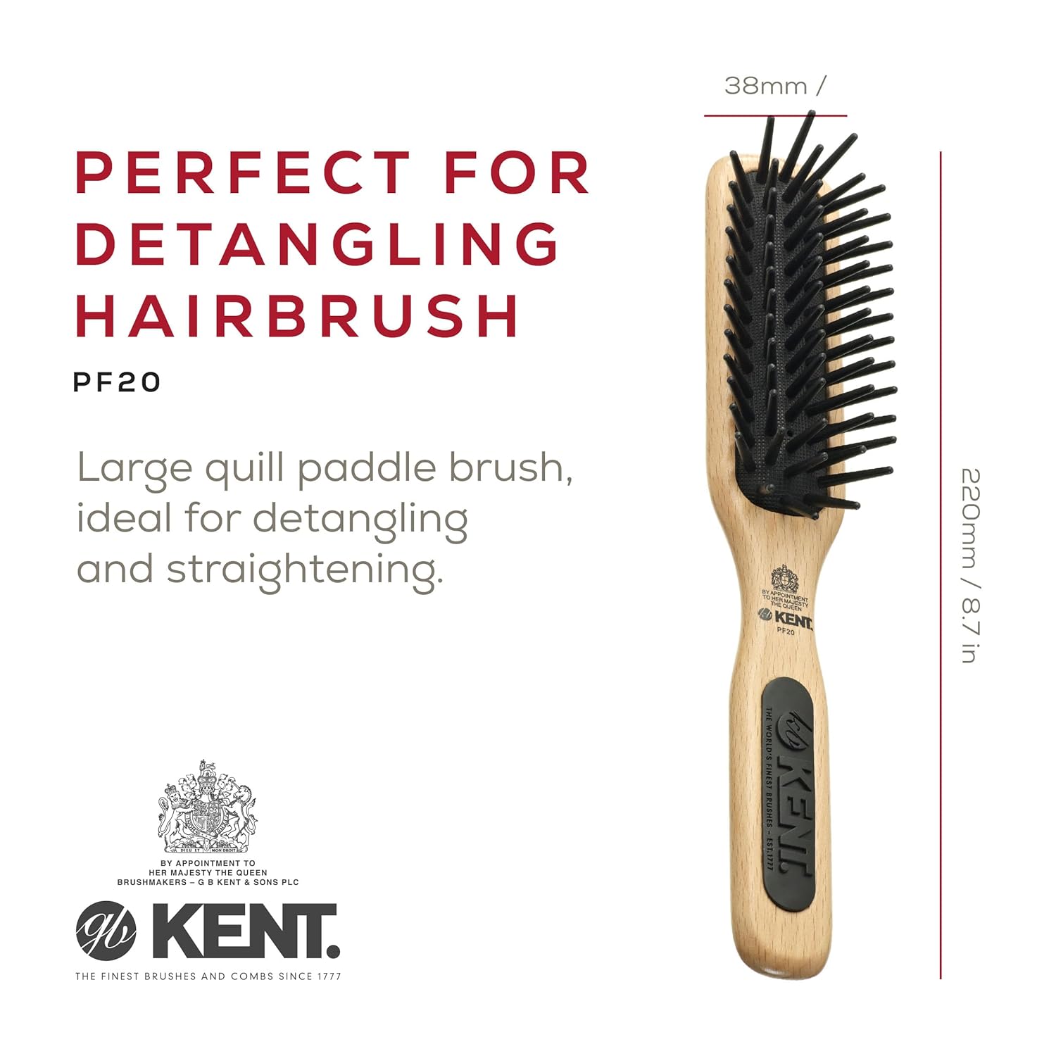 "Perfect For" Large Pin Detangling Hair Brush