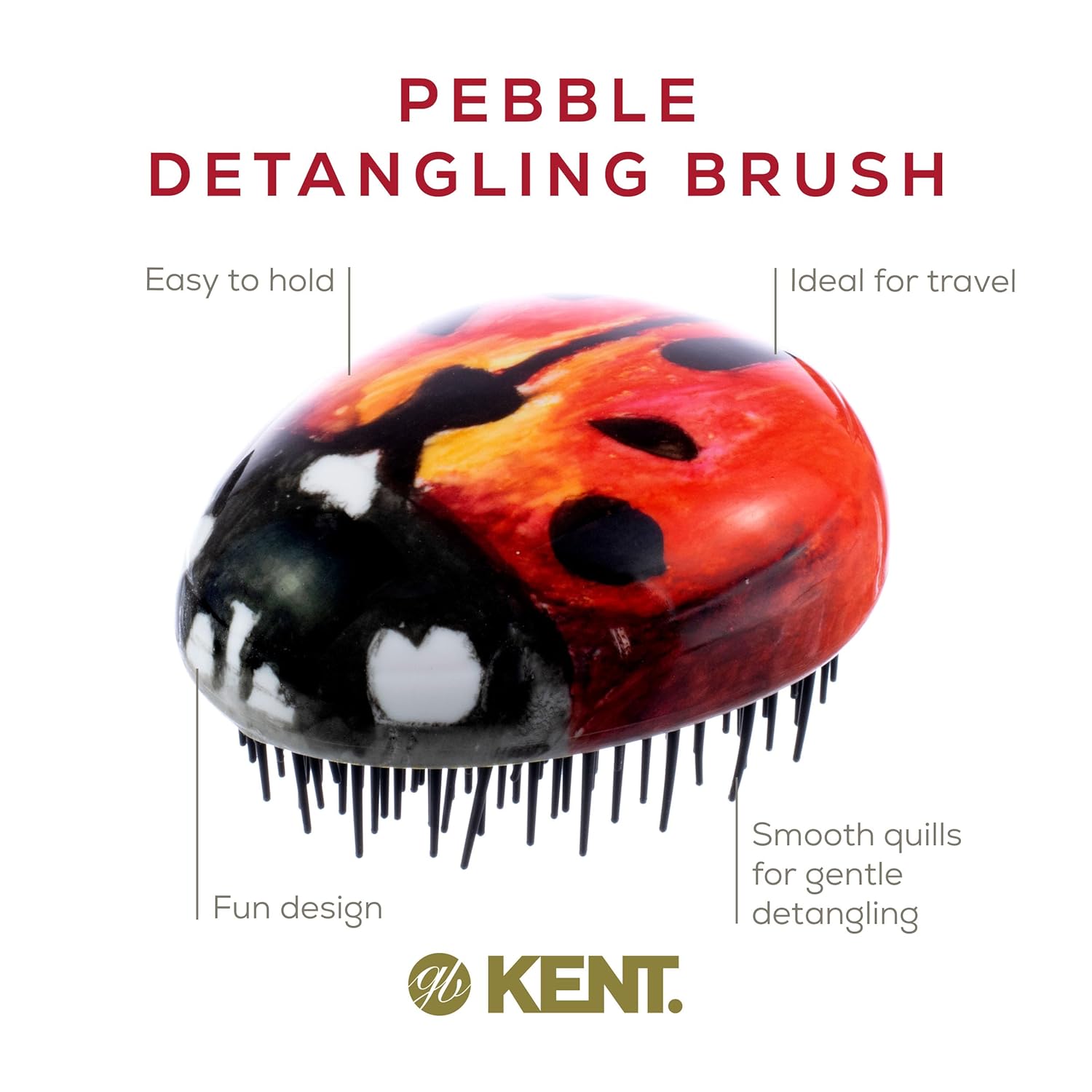 Pebble Shampoo and Scalp Massaging Detangling Hair Brush
