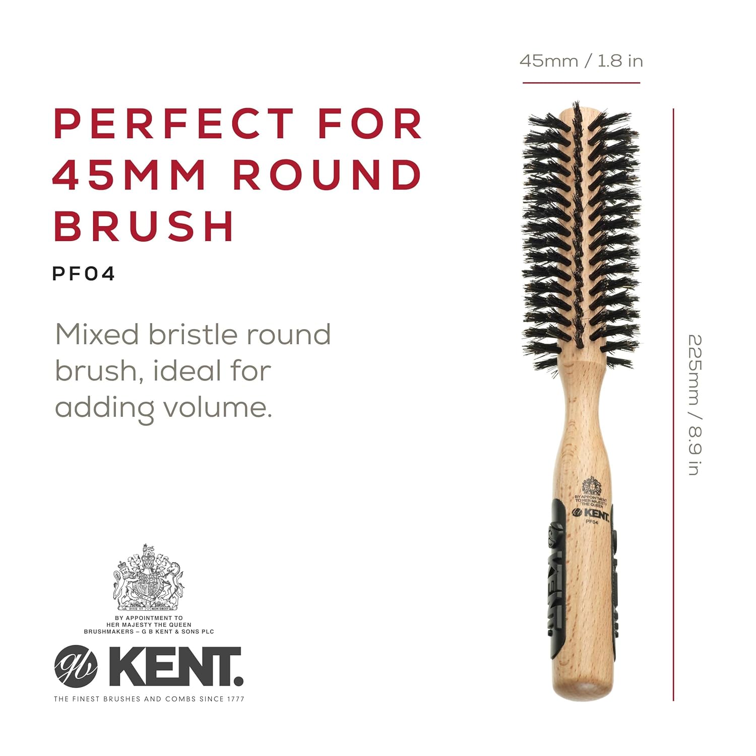 Boar Bristle and Nylon Bristle Round Hair Brush