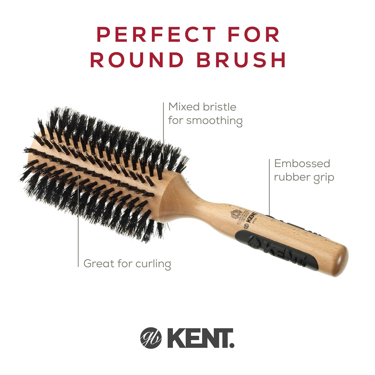 Boar Bristle and Nylon Bristle Round Hair Brush