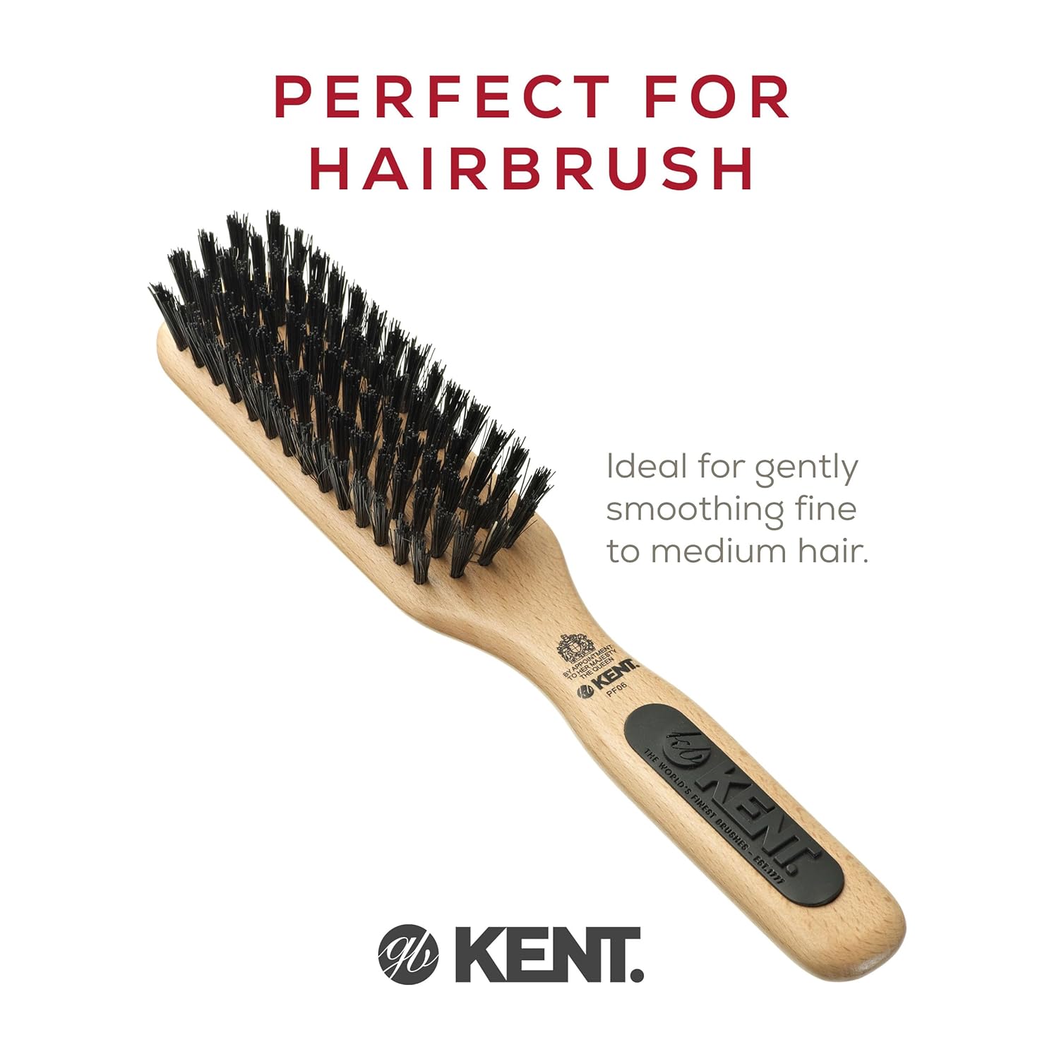"Perfect For" Boar Bristle and Nylon Bristle Narrow Smoothing Hair Brush