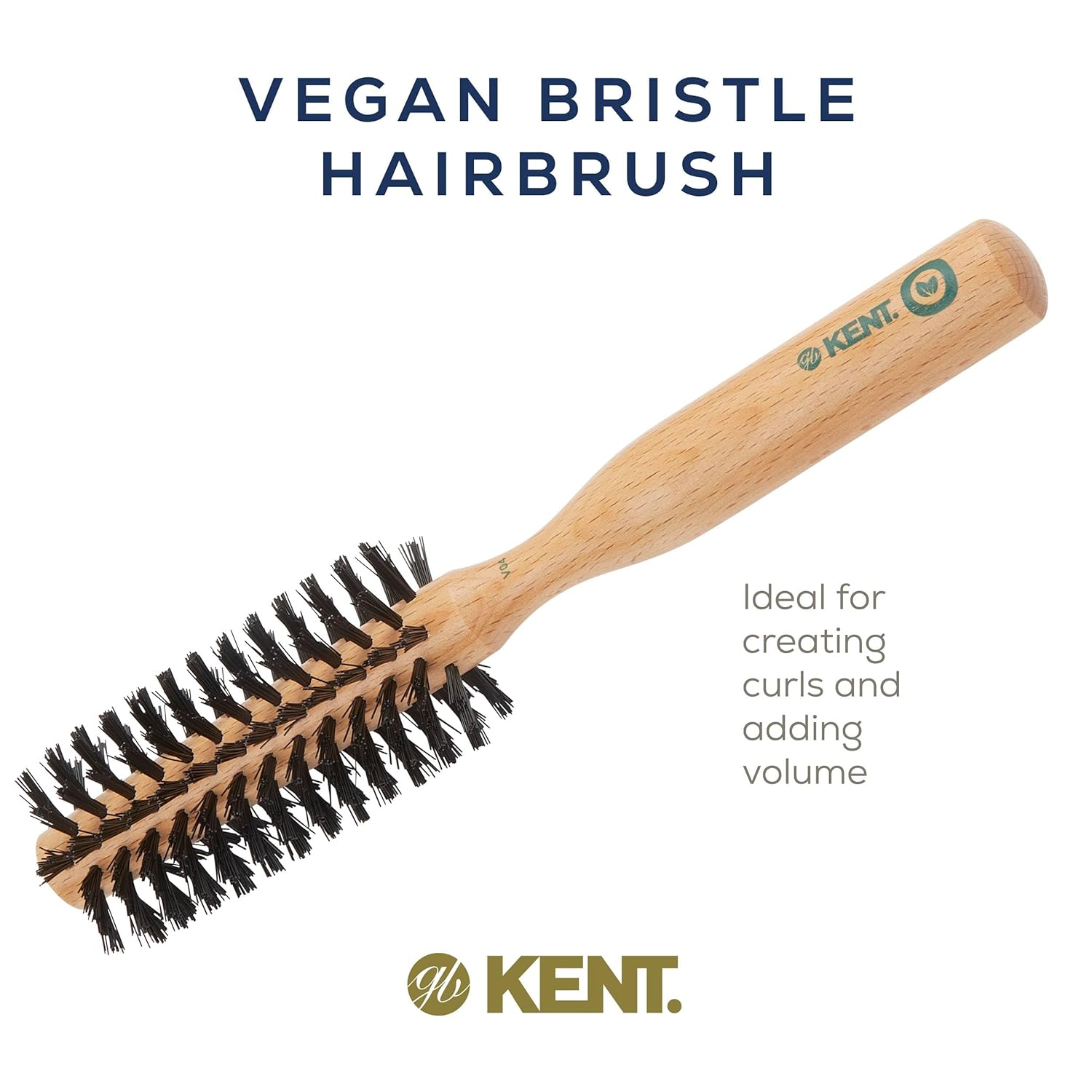 Vegan "Boar" Bristle Round Brush for Curls and Volume