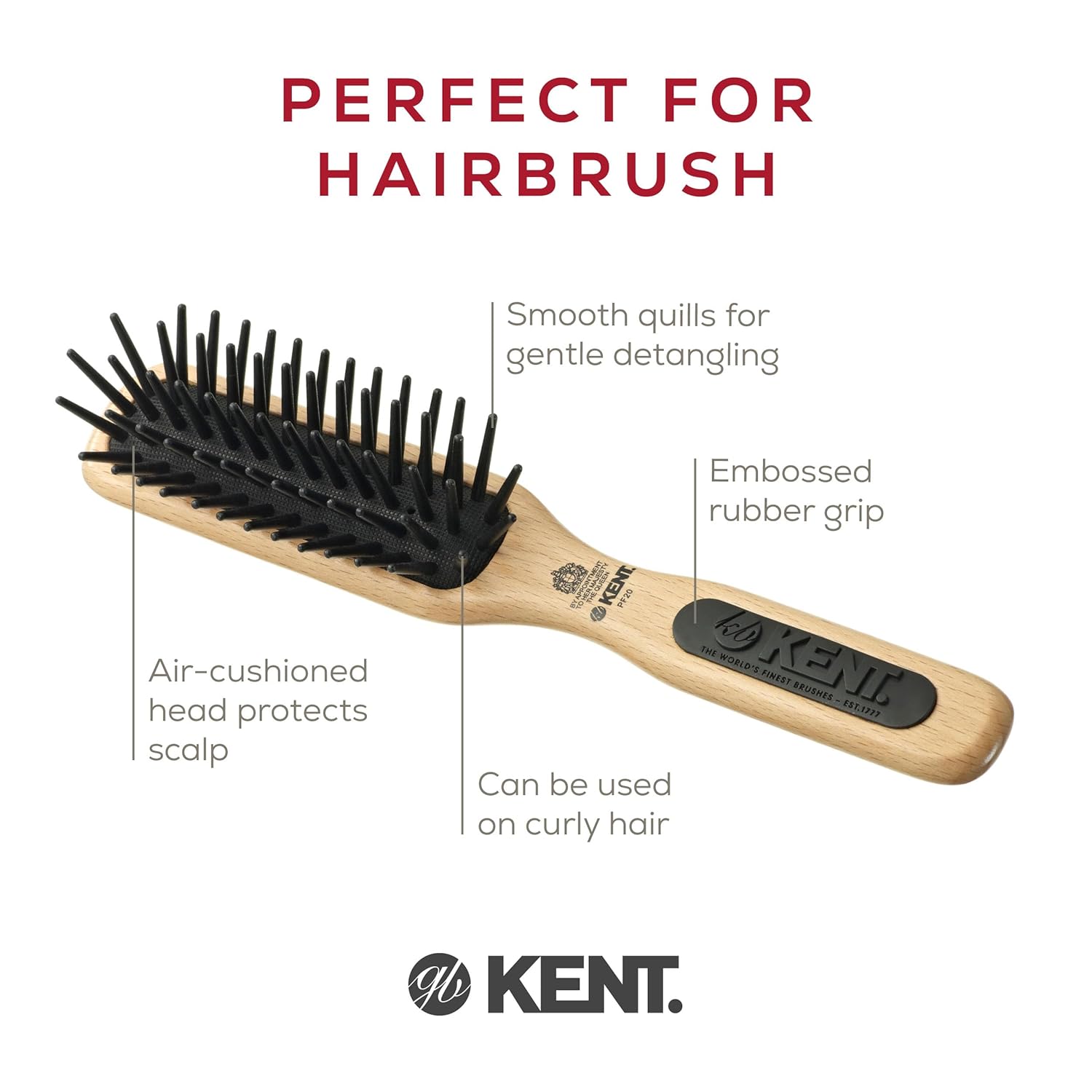 "Perfect For" Large Pin Detangling Hair Brush
