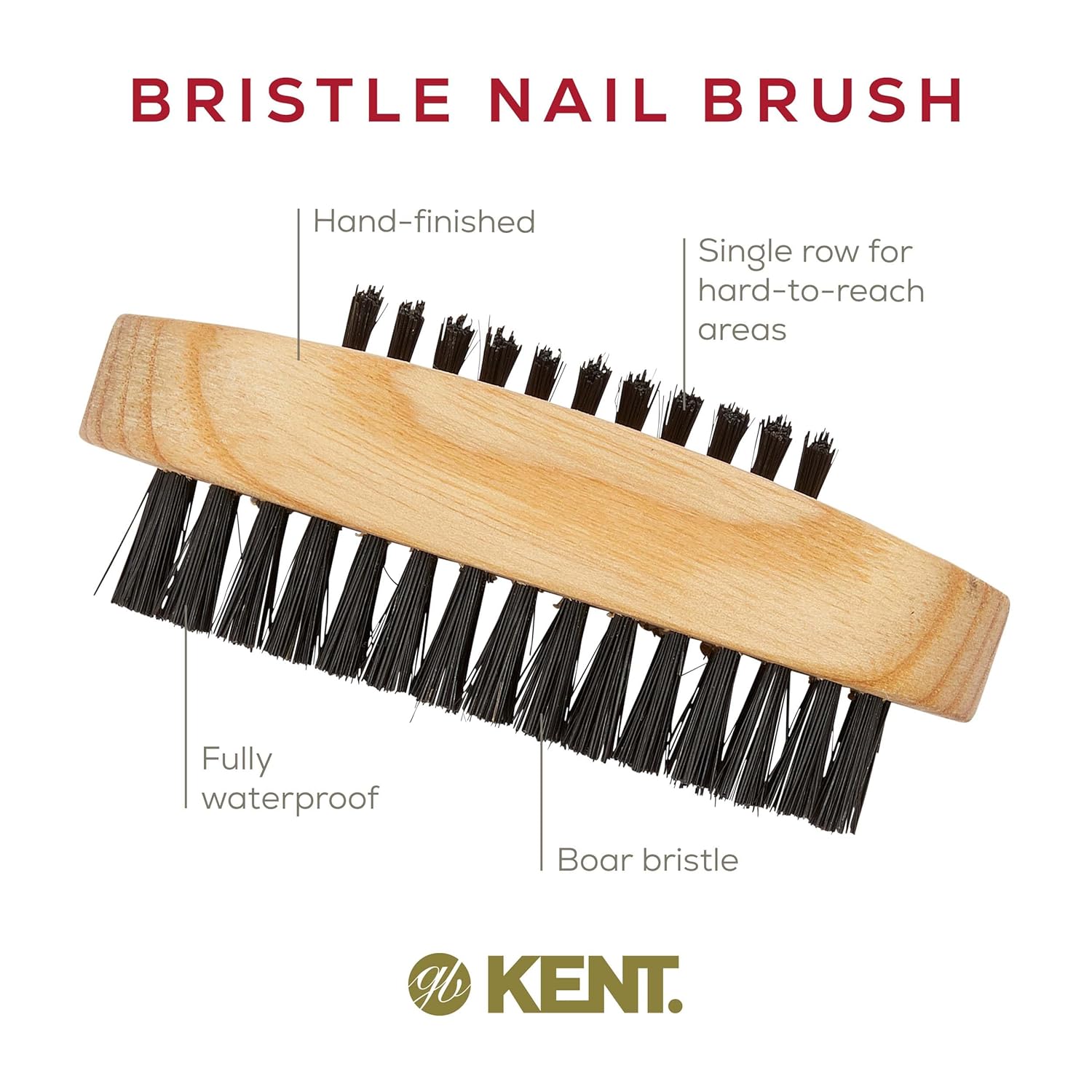 Natural Bristle Double Sided Nail Brush
