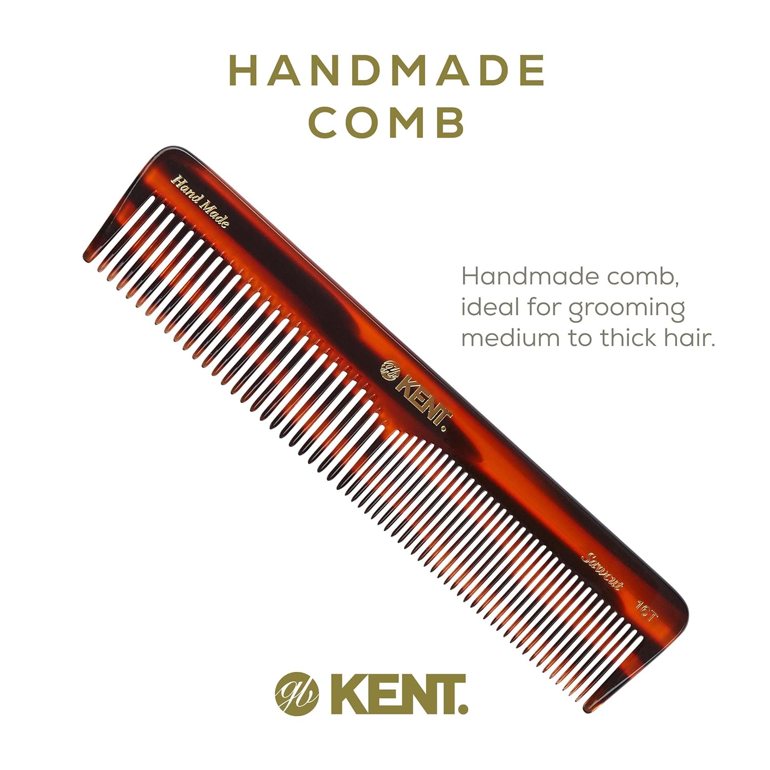 7.2" Handmade Fine and Wide Tooth Detangling Comb