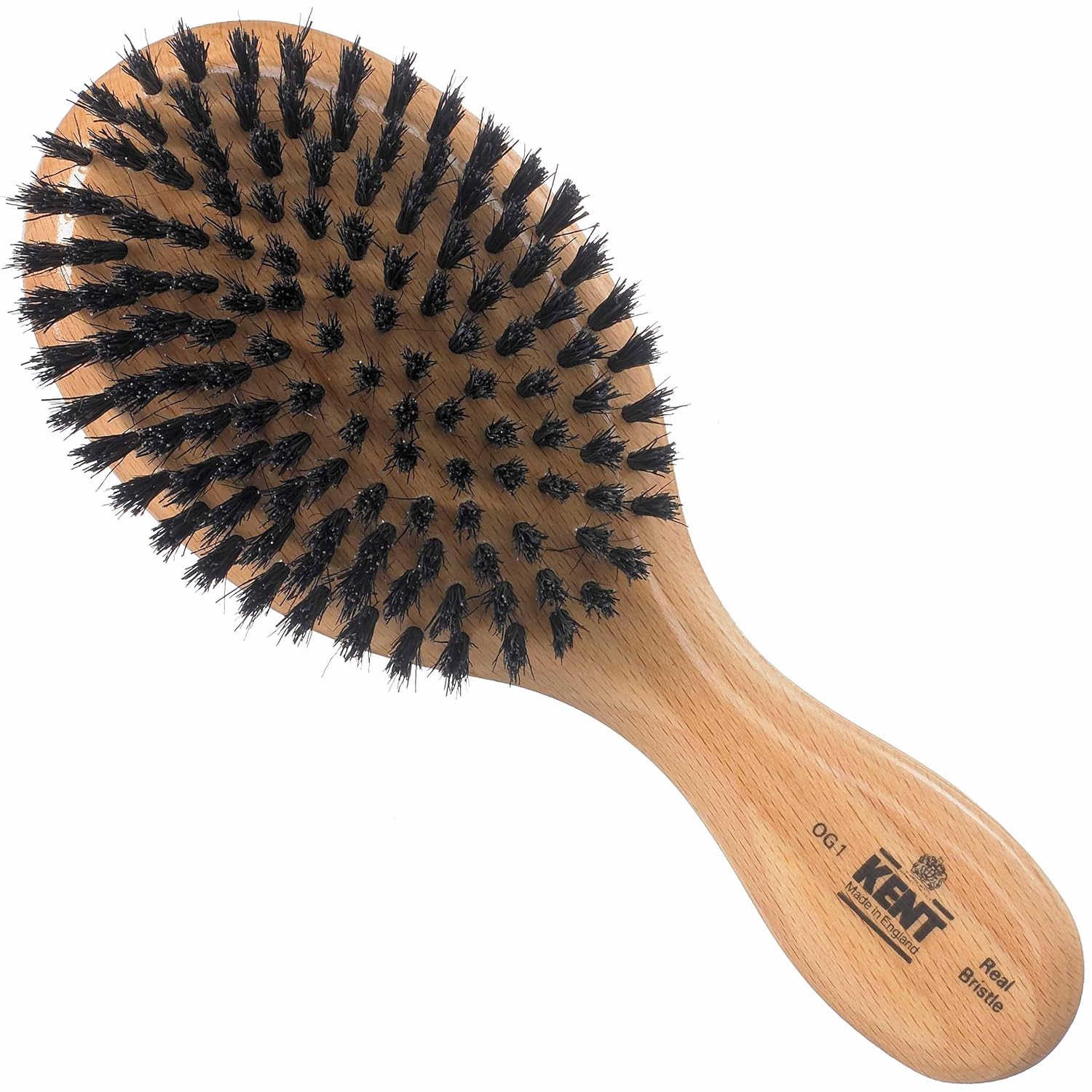 Mens Finest Black Boar Bristle Oval Hair Brush