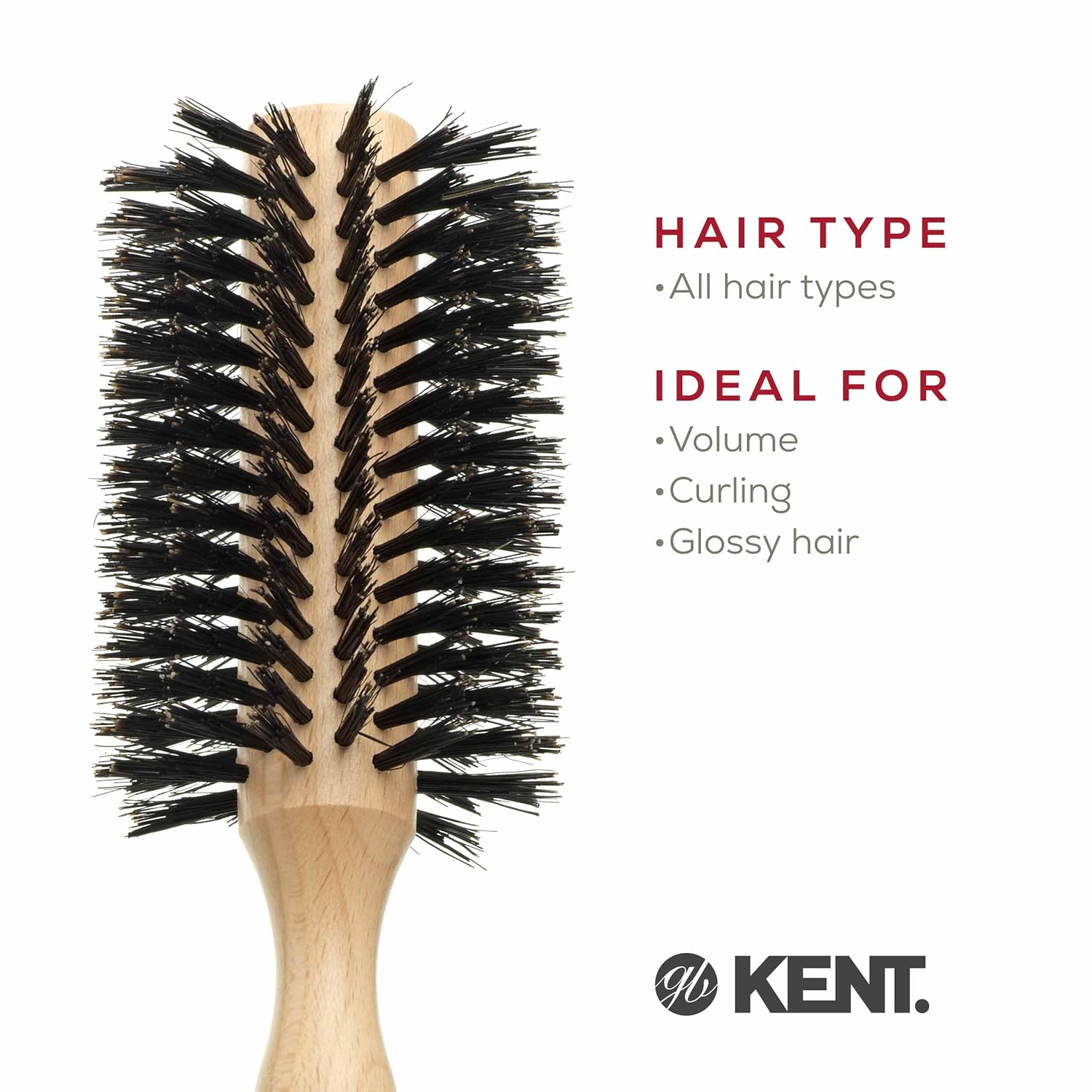 Boar Bristle and Nylon Bristle Round Hair Brush