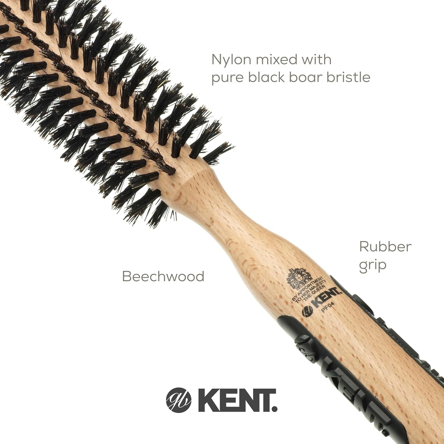 Boar Bristle and Nylon Bristle Round Hair Brush