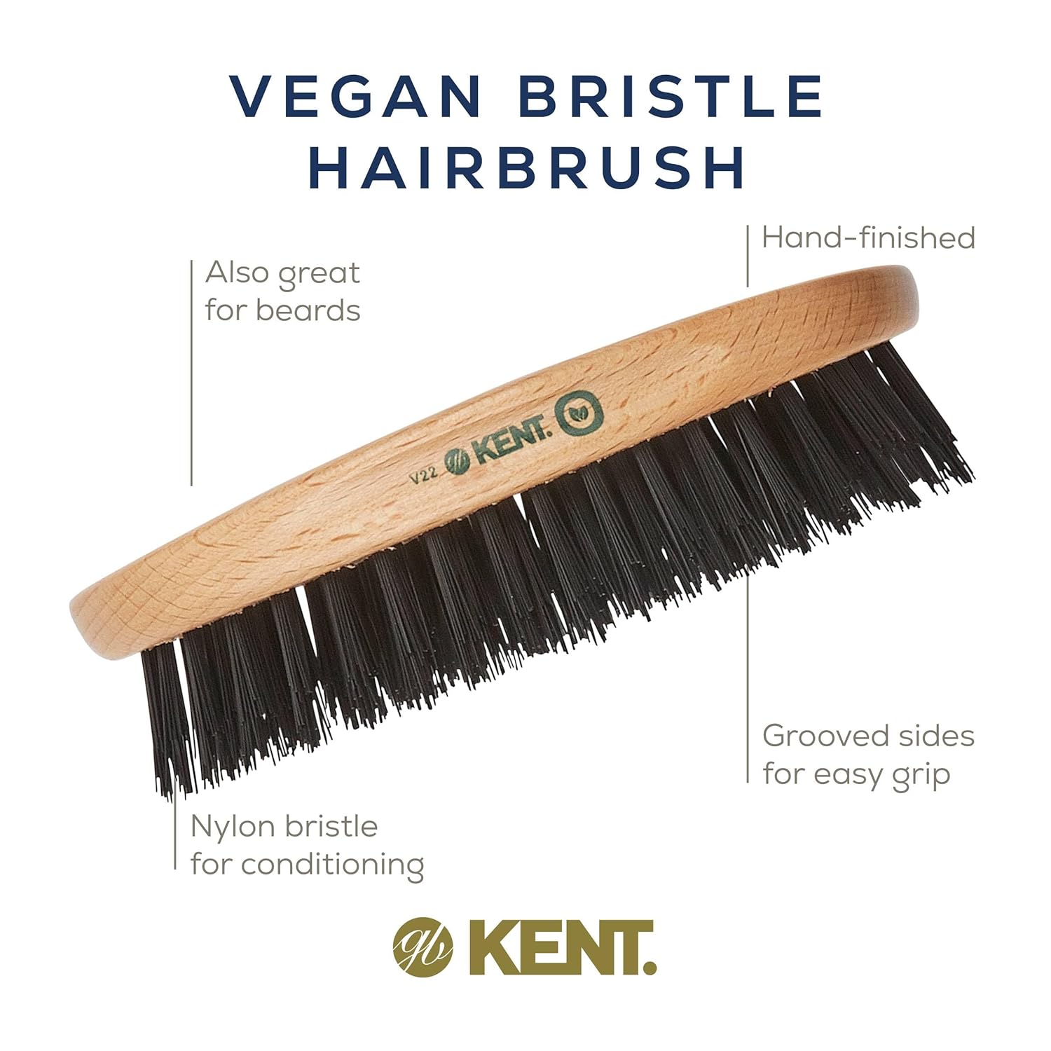 Vegan "Boar" Bristle Military Brush for Men