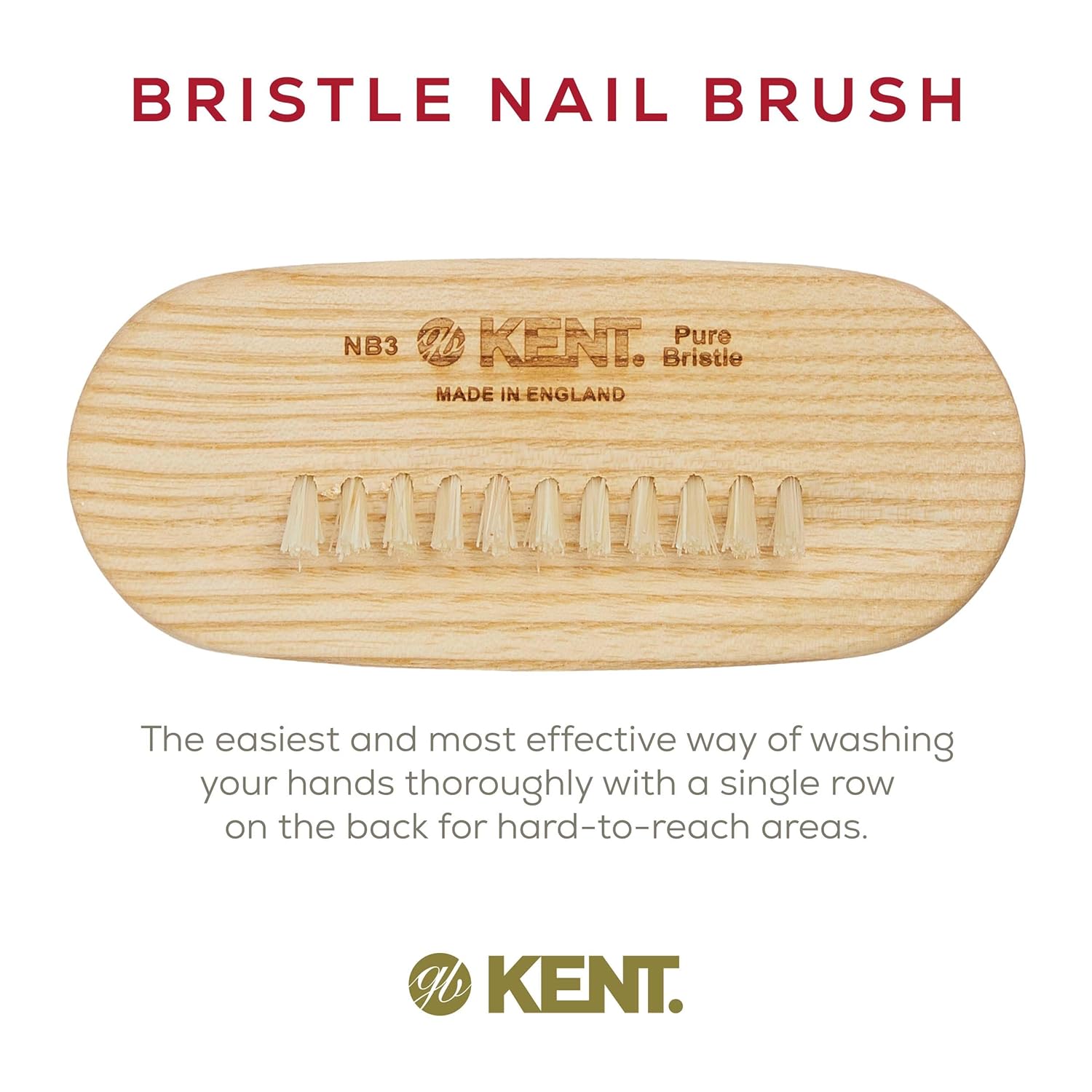 Natural Bristle Double Sided Nail Brush