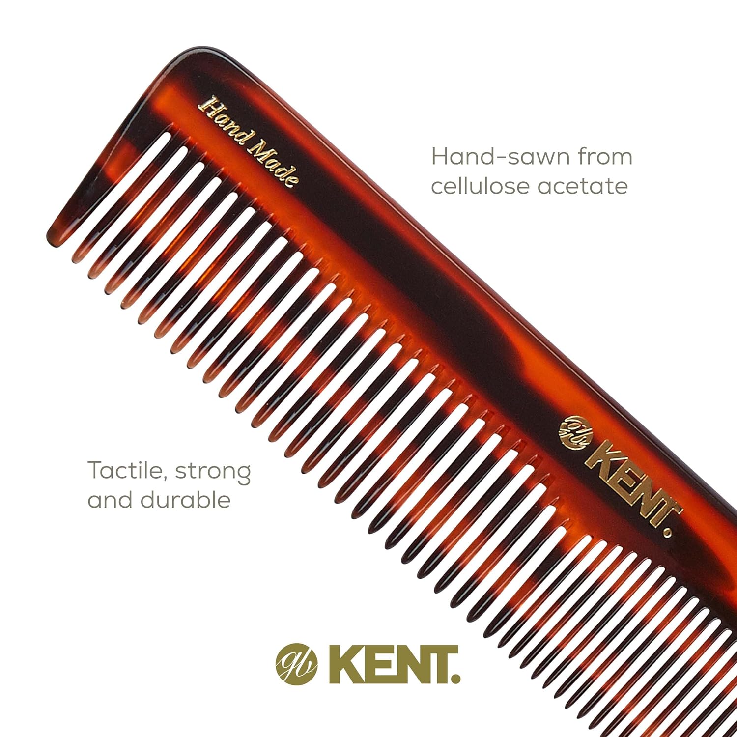 7.2" Handmade Fine and Wide Tooth Detangling Comb