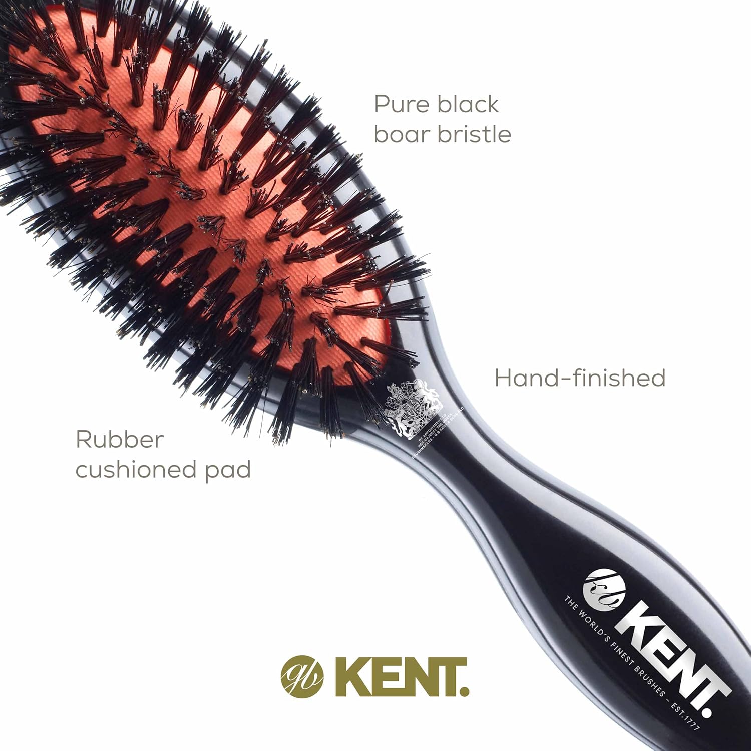 Classic Shine Black Boar Bristle Oval Hair Brush