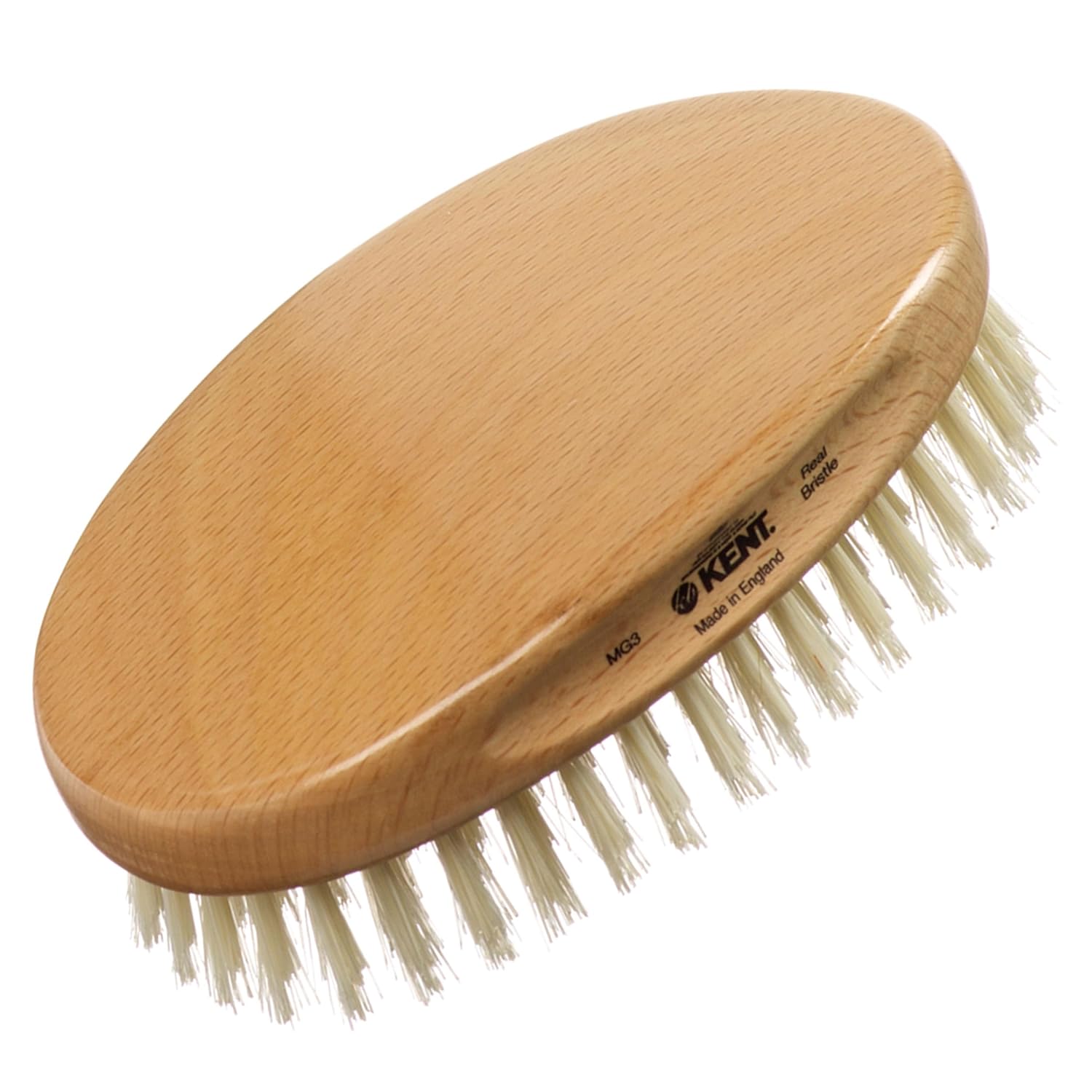Mens Finest White Boar Bristle Military Hair Brush