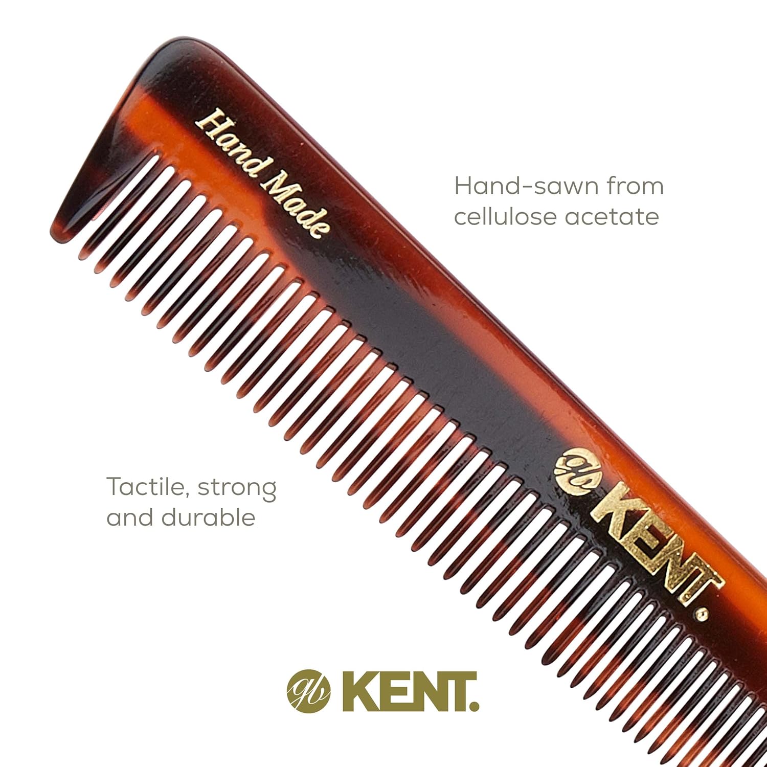 6" Handmade Fine and Wide Tooth Tapered Dressing Comb