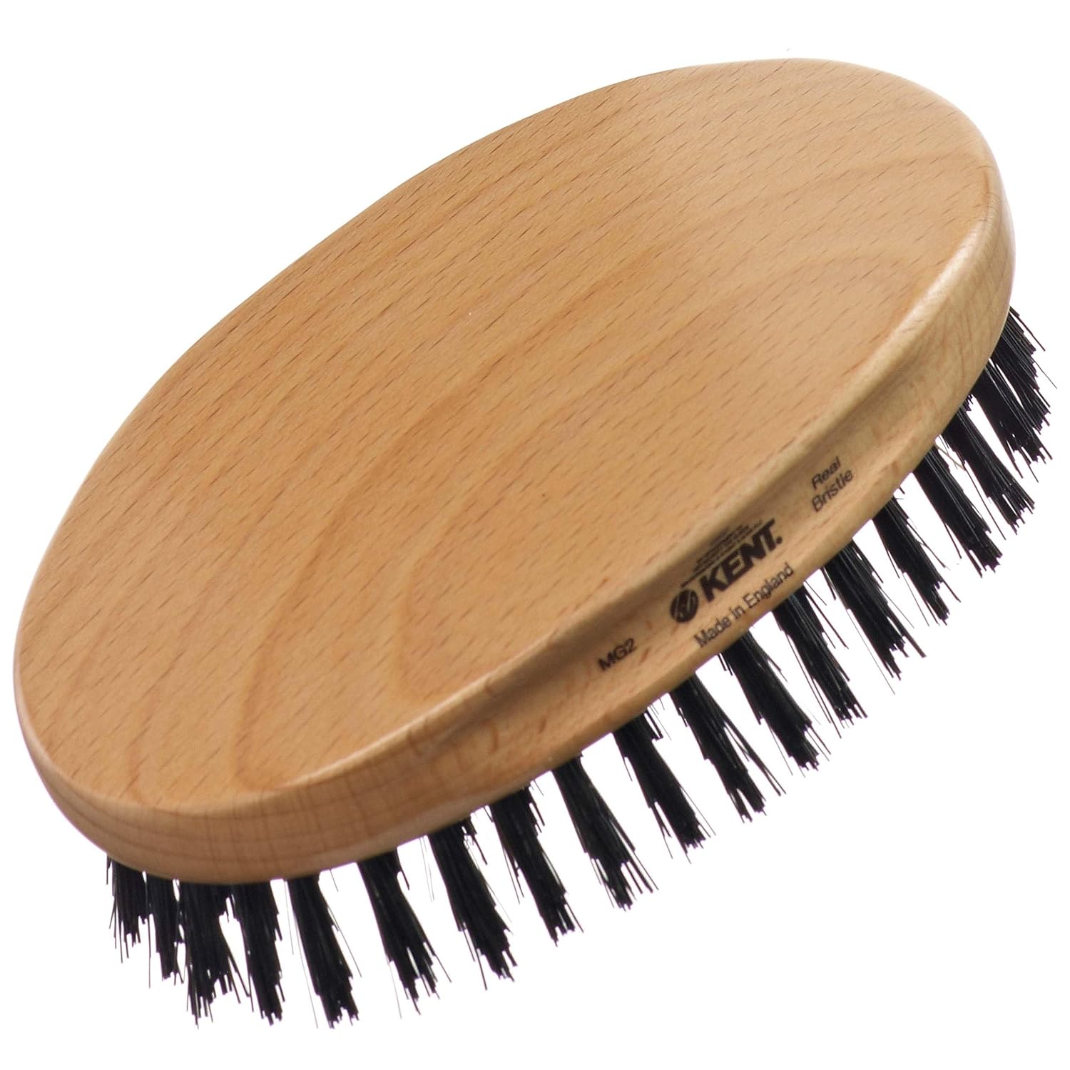 Mens Finest Black Boar Bristle Military Hair Brush