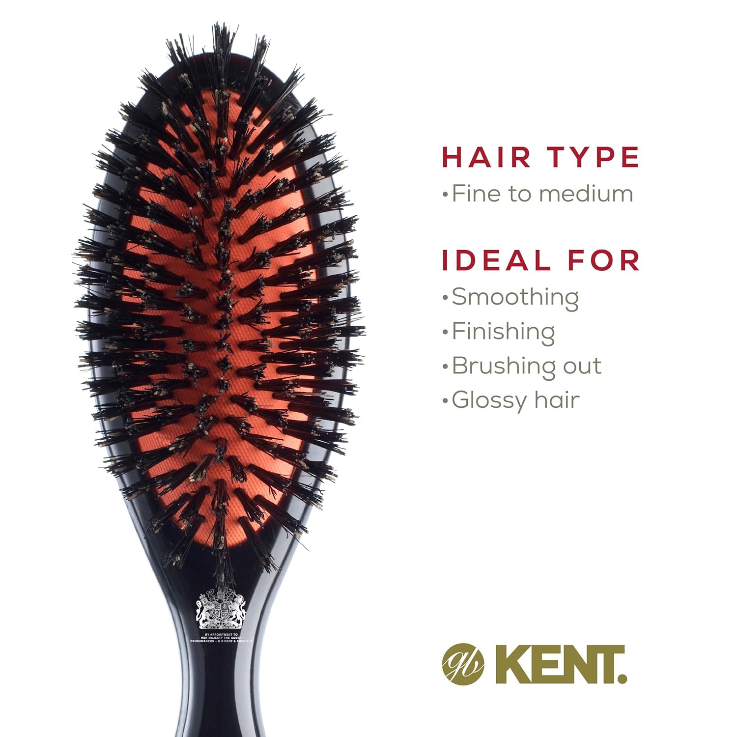 Classic Shine Black Boar Bristle Oval Hair Brush