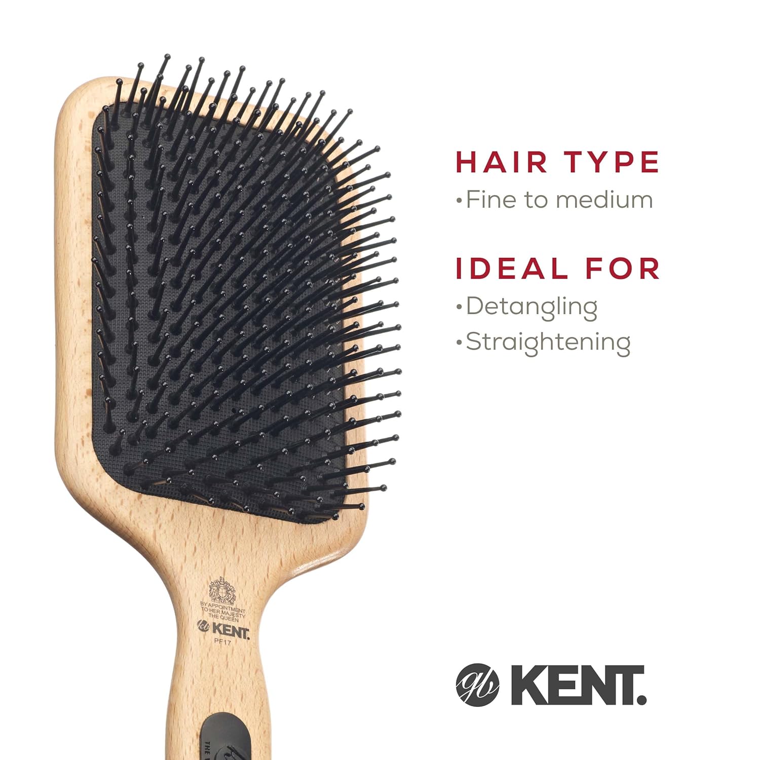 "Perfect For" Fine Pin Large Paddle Hair Brush
