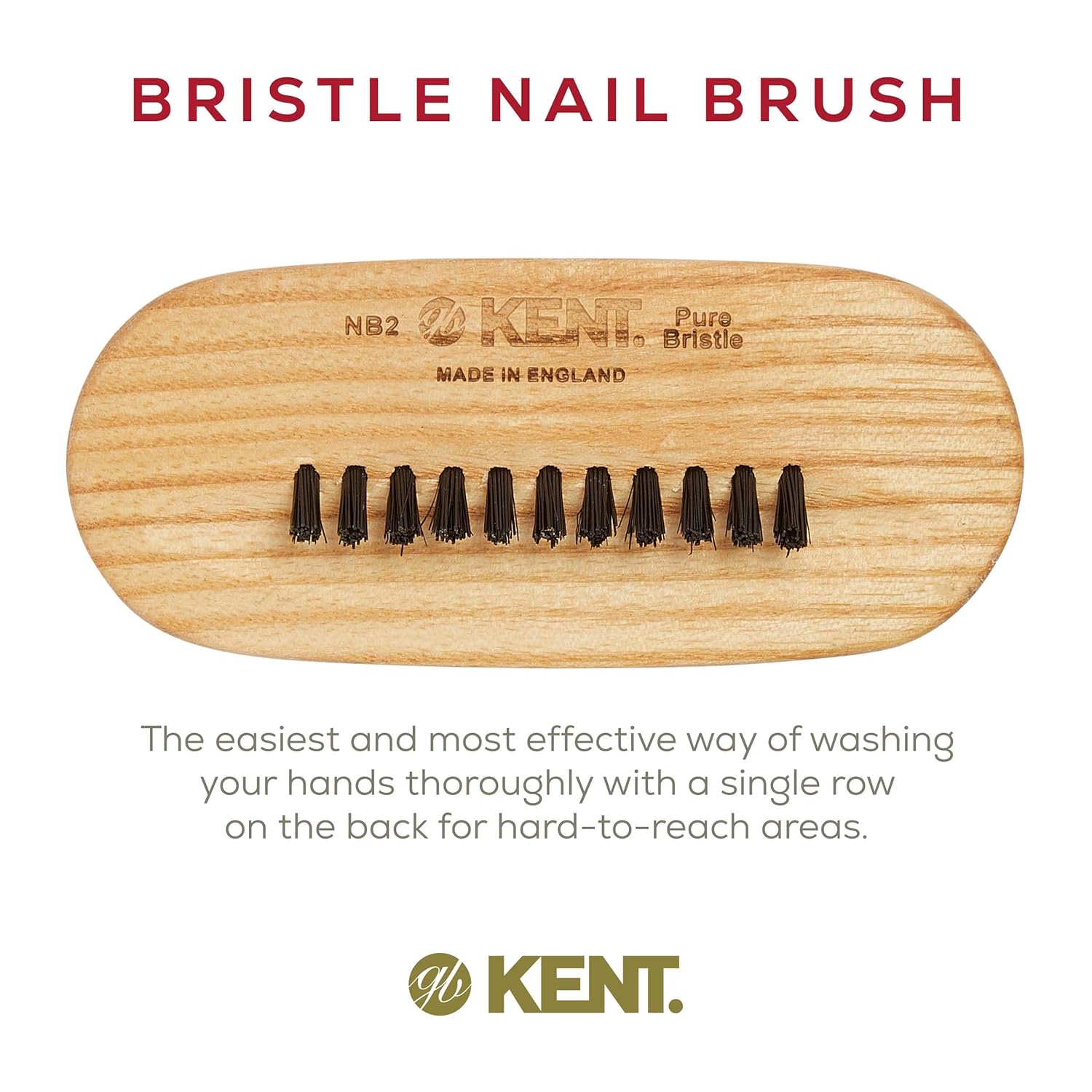 Natural Bristle Double Sided Nail Brush