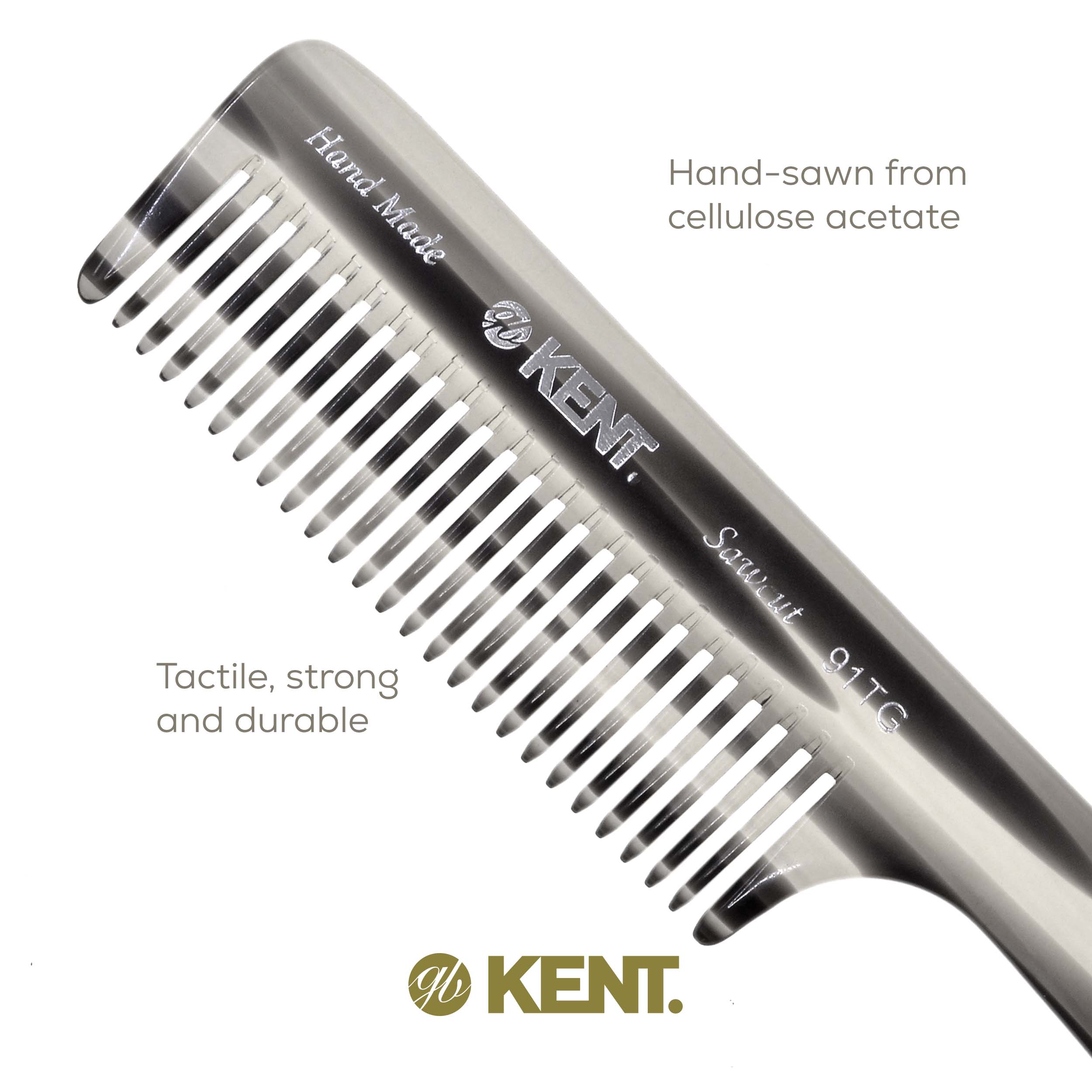 7.5" Wide Tooth Detangler Comb with Handle