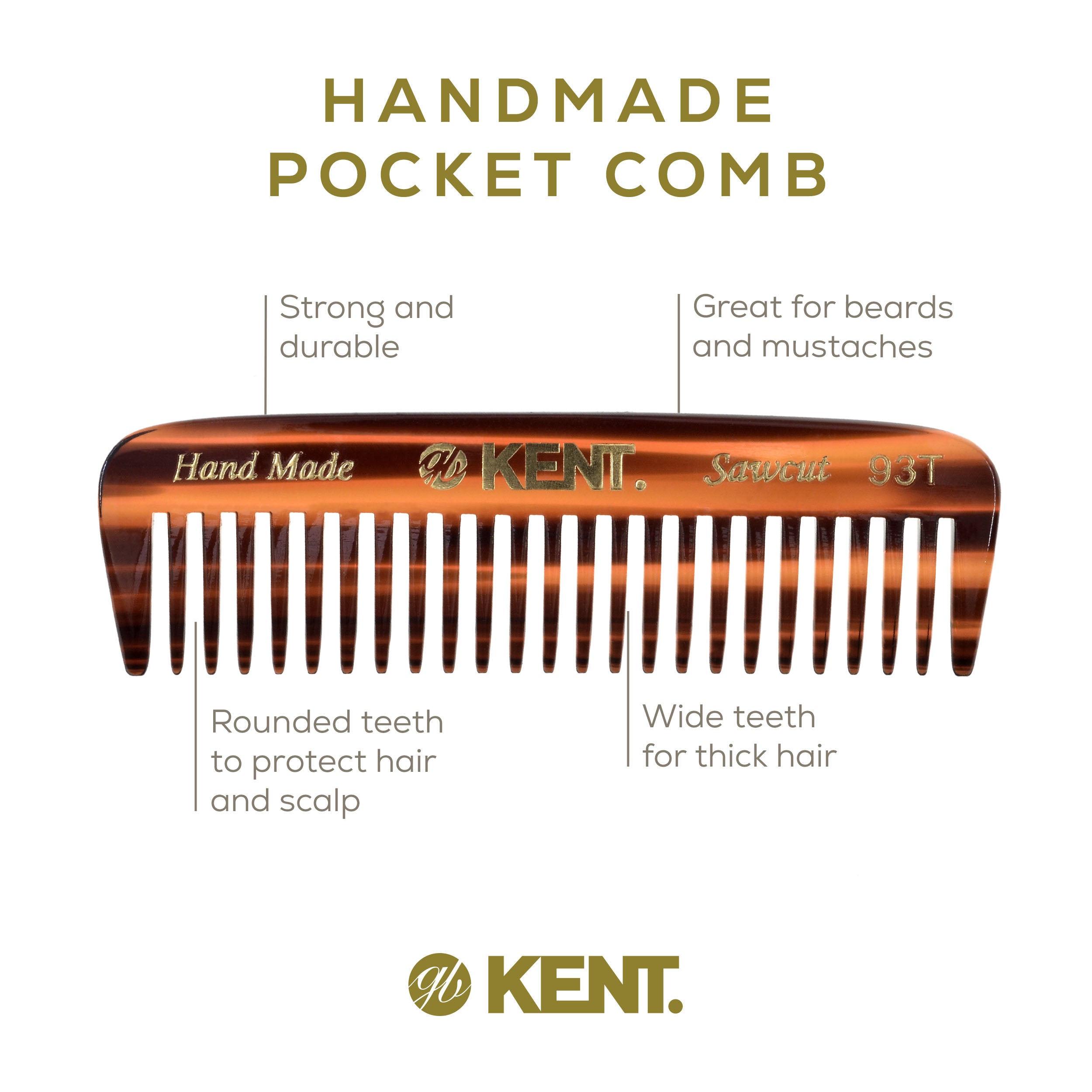 Mini Wide Tooth Detangling Beard Comb