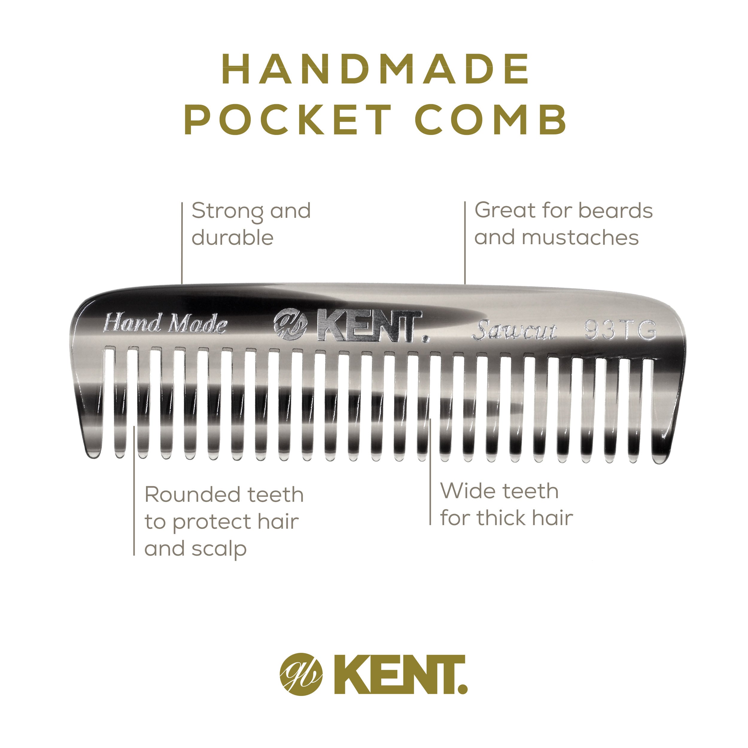 Mini Wide Tooth Detangling Beard Comb
