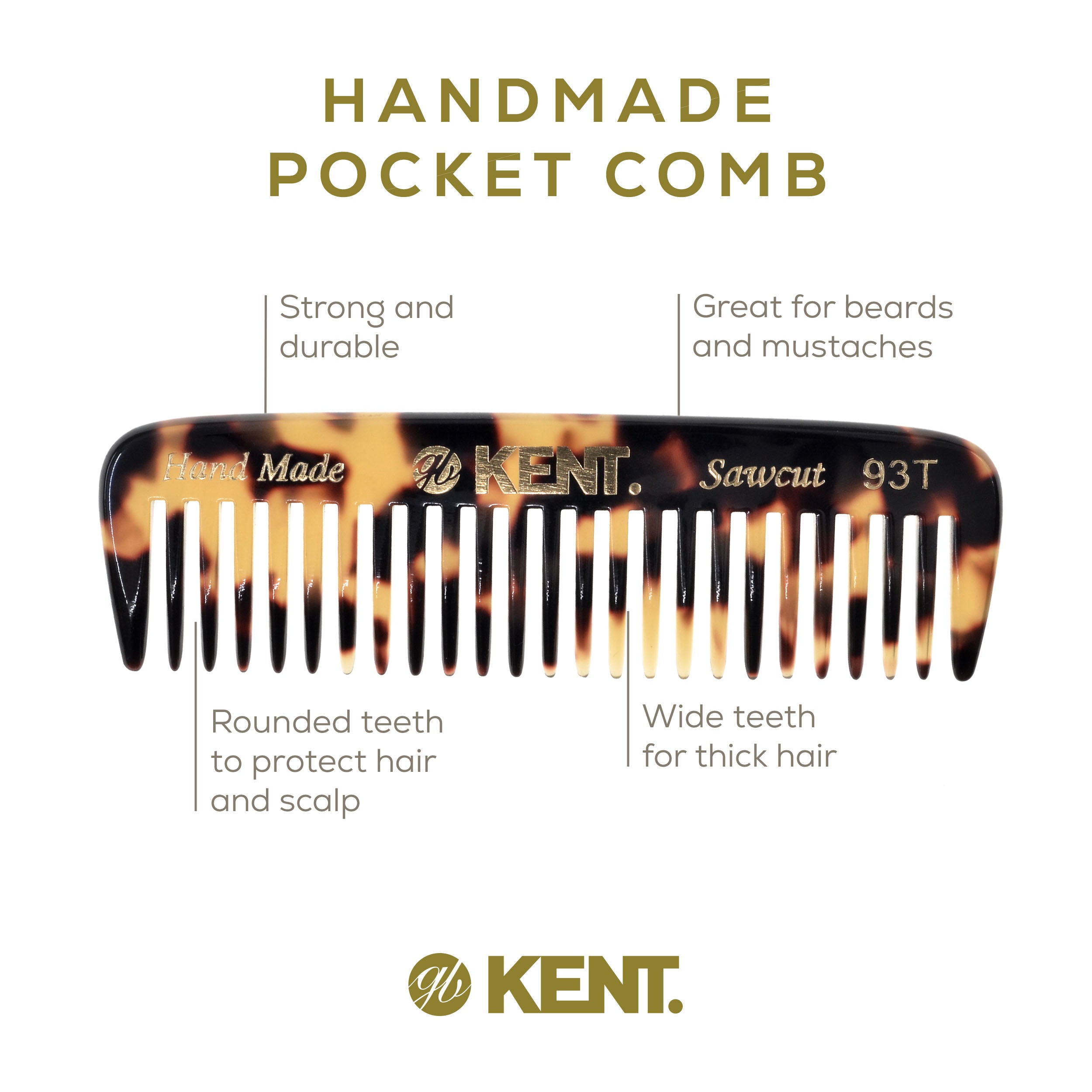 Mini Wide Tooth Detangling Beard Comb