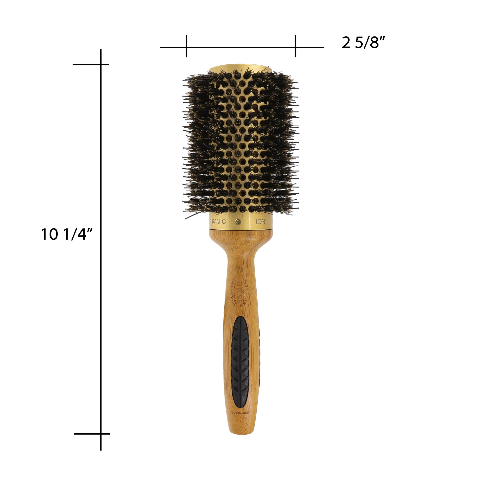 Large Round Brush with Natural Bristle and Nylon Pins