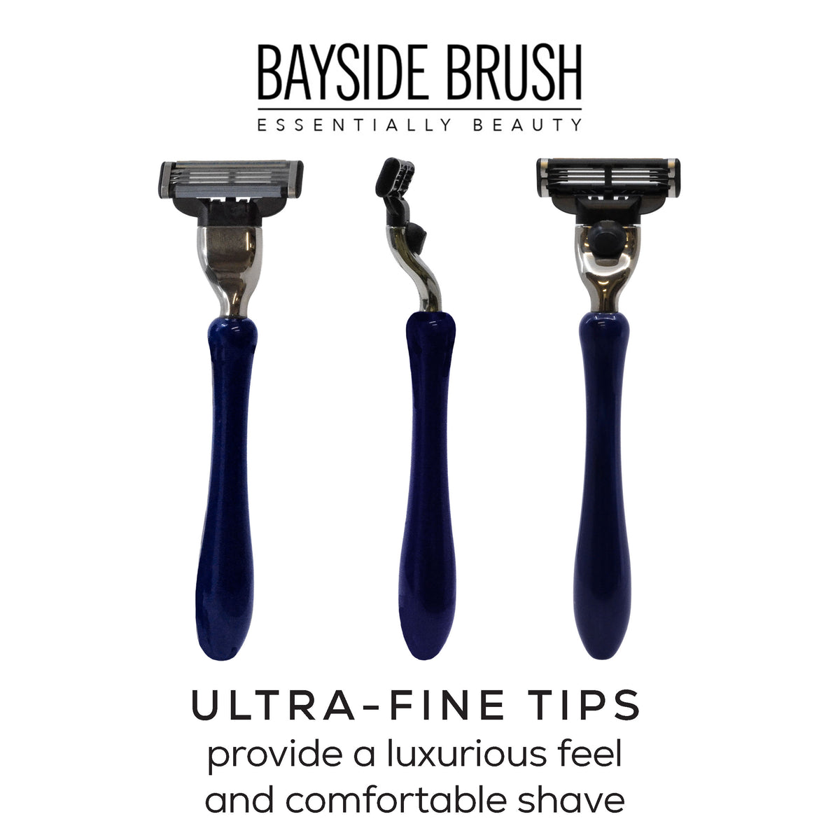 Italian Blue Resin Shaving Set & Mach3-Compatible Razor