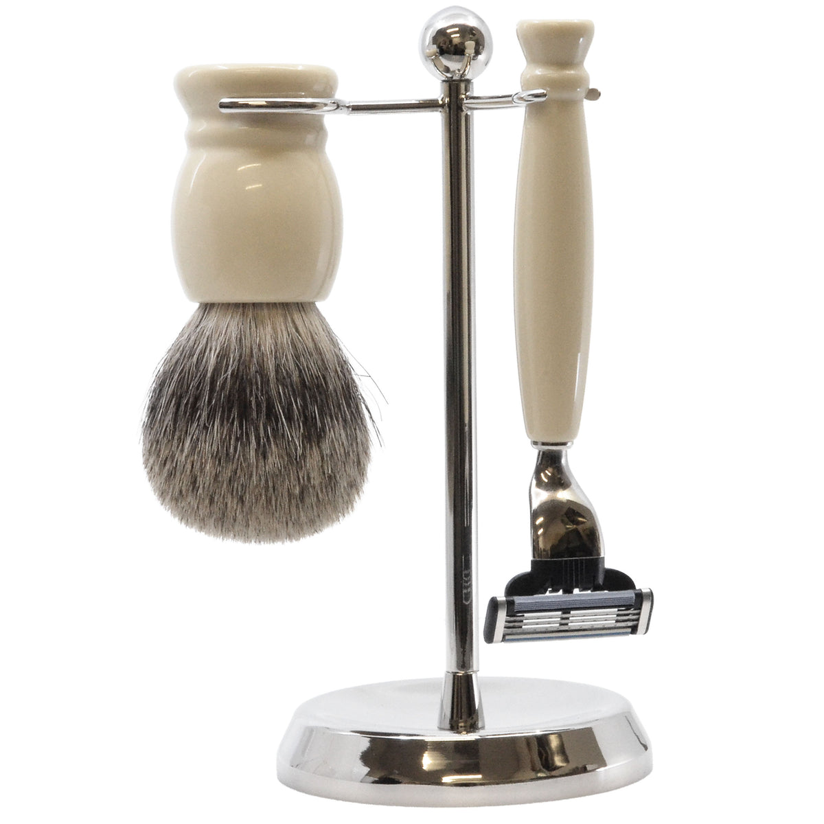 Italian Resin Shaving Set & Mach3-Compatible Razor - Demidoff